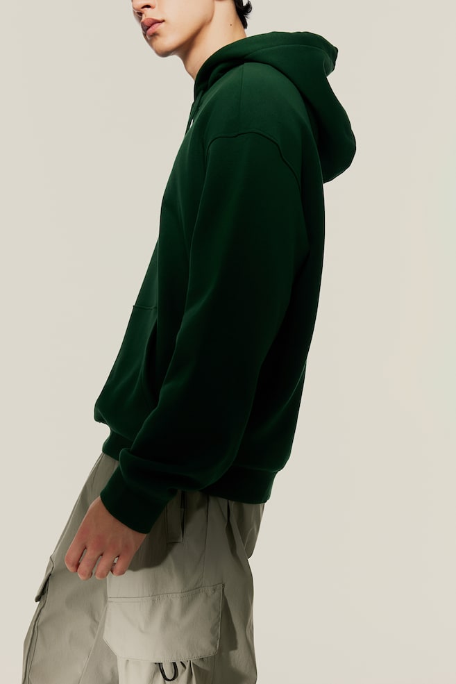 Relaxed Fit Hoodie - Dark green/Black/White/Light grey marl/dc/dc/dc/dc/dc/dc/dc/dc/dc/dc/dc - 4
