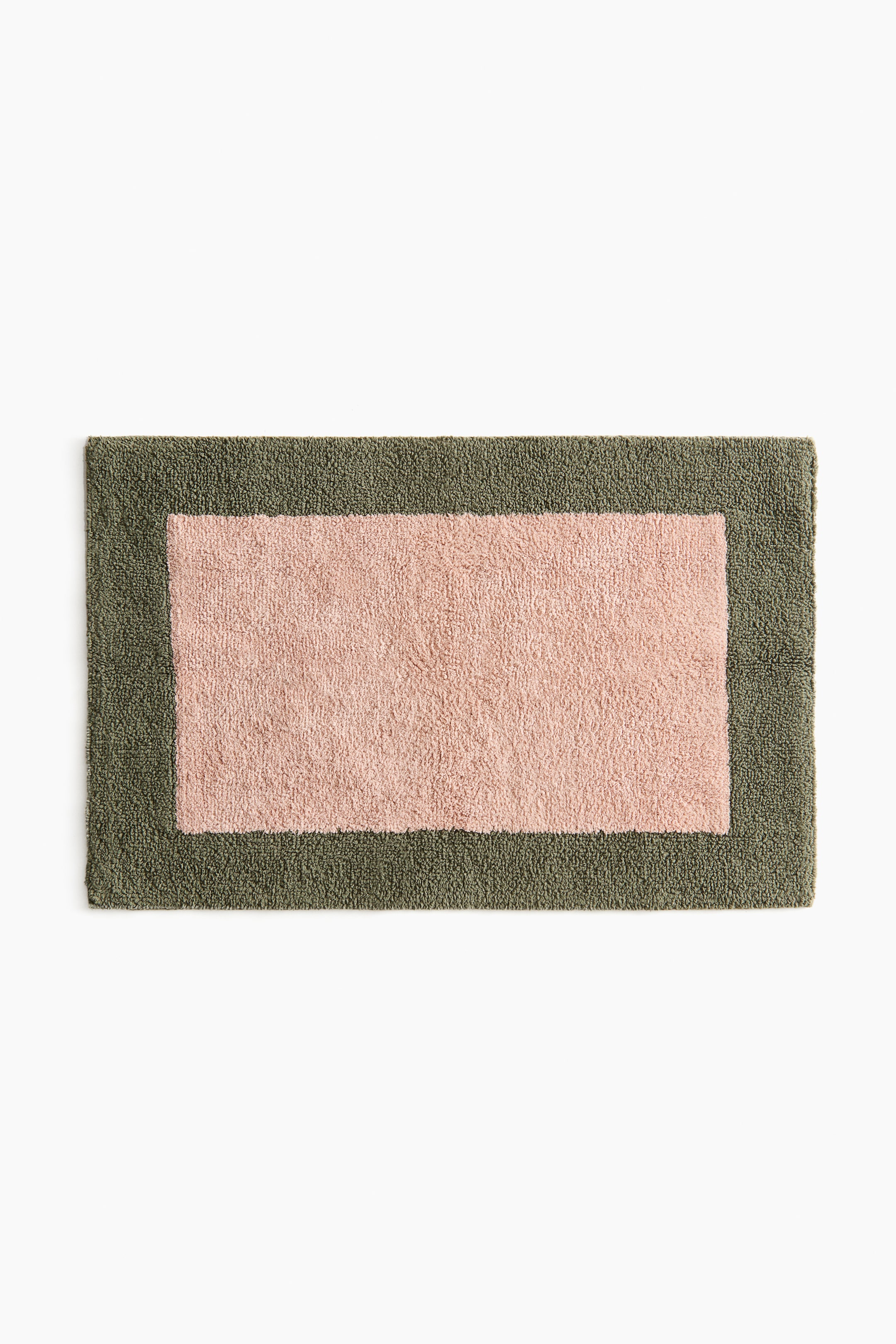 View larger image: Tufted bath mat - Powder pink/Dark green - Home All | H&M IE 1