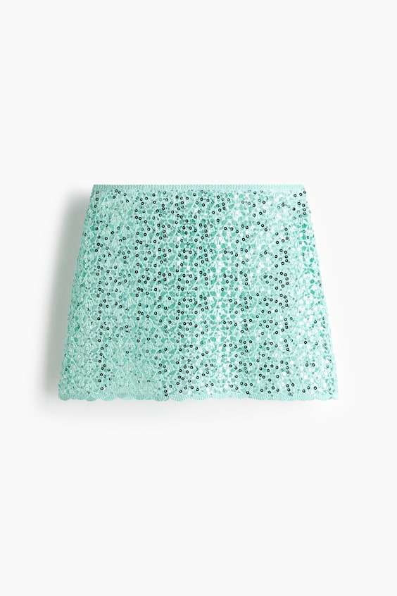 Женские юбки H&M Sequined Crochet-Look Beach Skirt