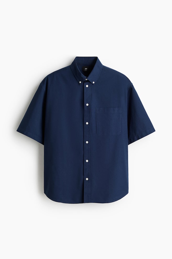 Relaxed-Fit Short-Sleeved Oxford Shirt - Dark blue/Light blue/White/Light blue/New York City/Green/striped/Blue/striped/Black/Dark green/Light blue/striped - 1