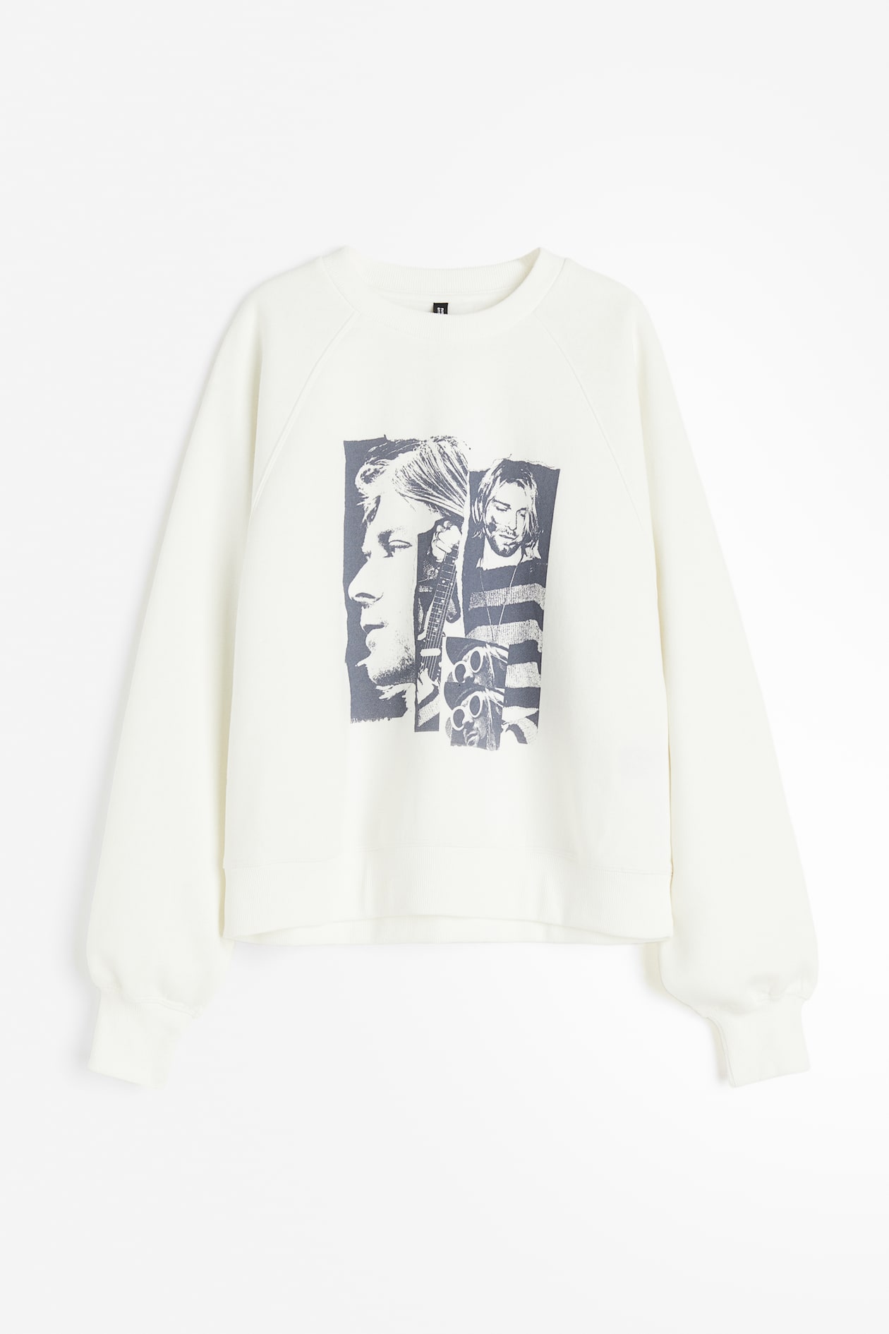 Printed sweatshirt Cream/Kurt Cobain Ladies H&M PH