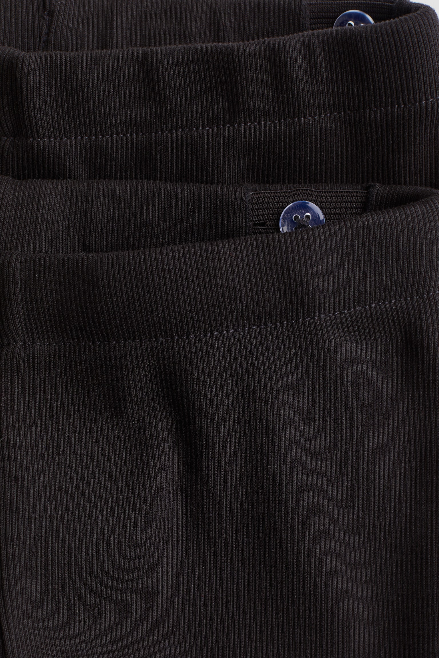 Детские леггинсы H&M 2-pack Pima Cotton Jersey Leggings, цвет: Чёрный — фото 2