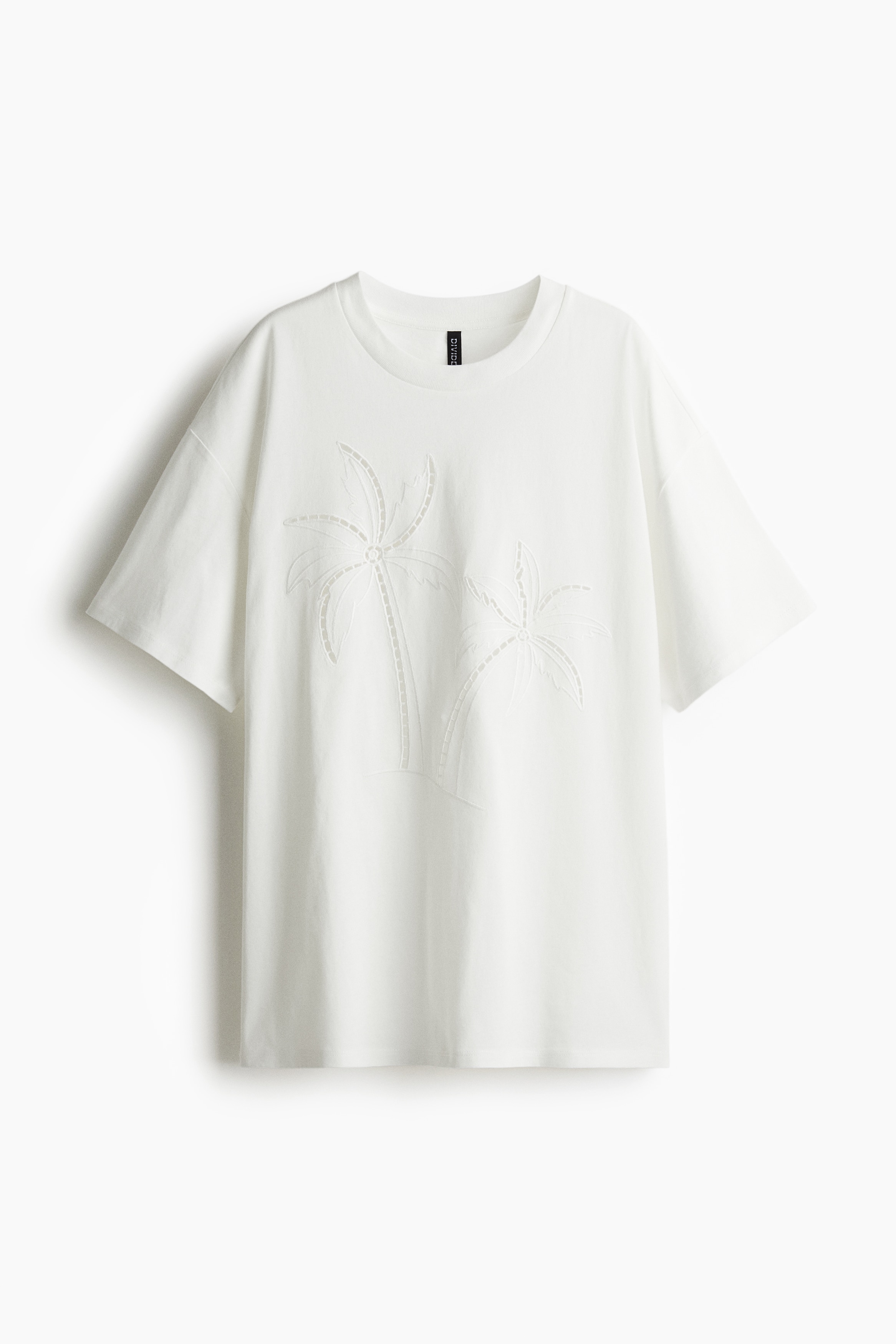 Oversized motif-detail T-shirt - White