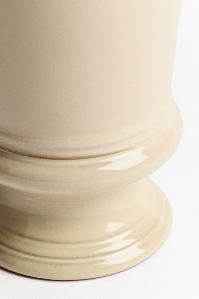 Vase en terre cuite avec glaçure réactive-Beige clair - 3
