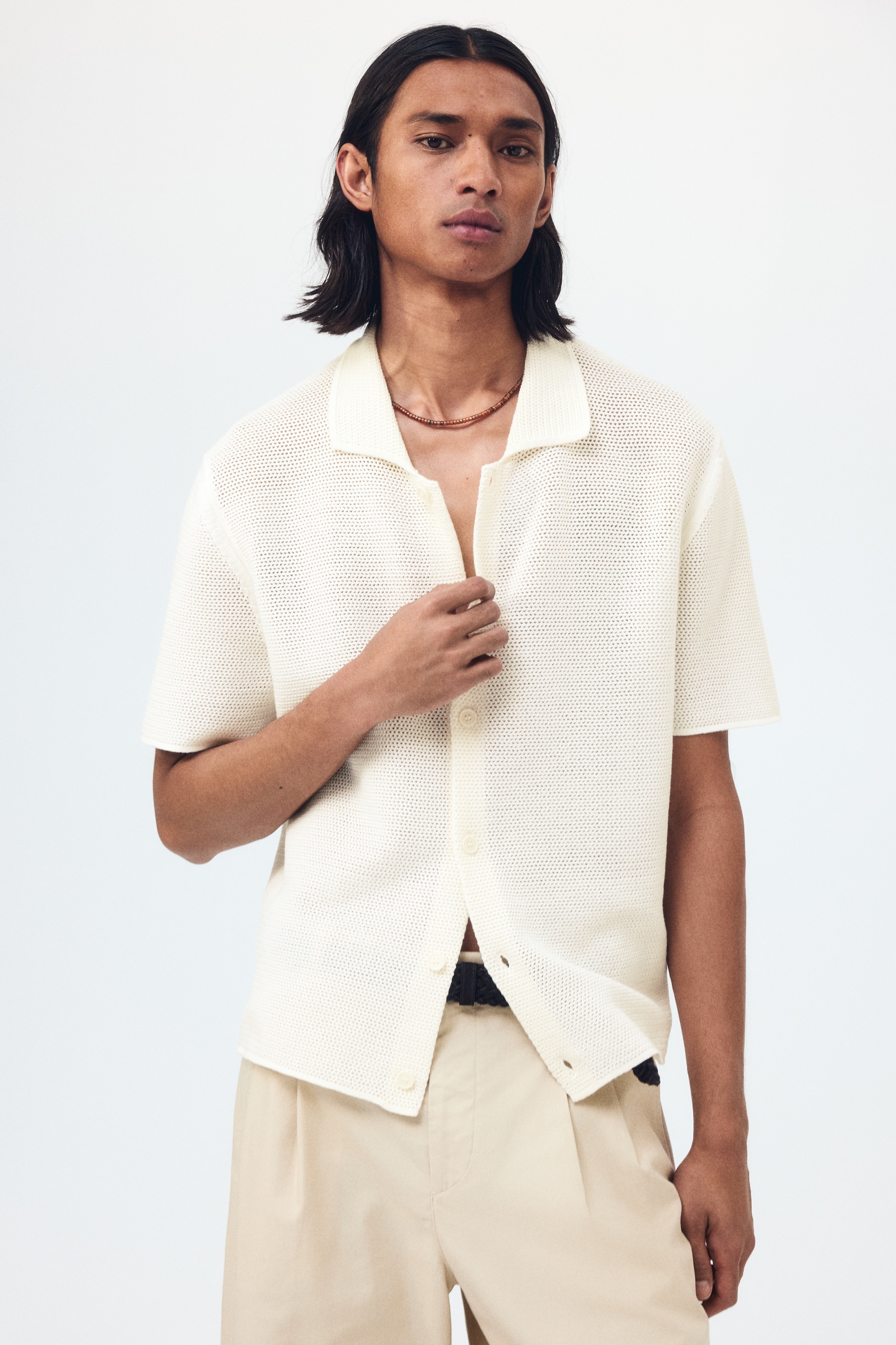 Regular-Fit Open-Knit Shirt by H&M