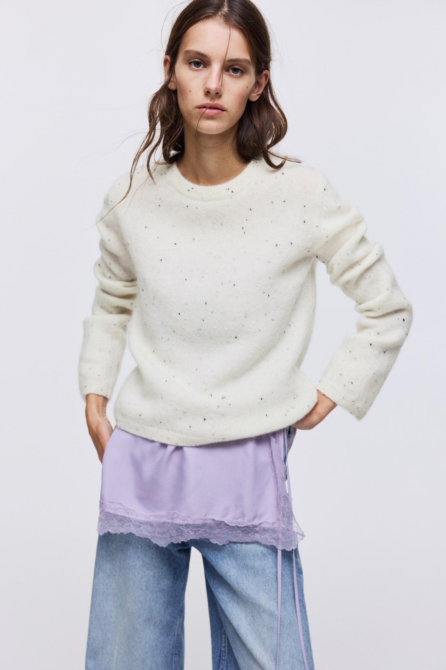 Mohair-blend jumper - Cream/Bright red/Black/Dark beige/Dark grey marl/Bright blue - 4