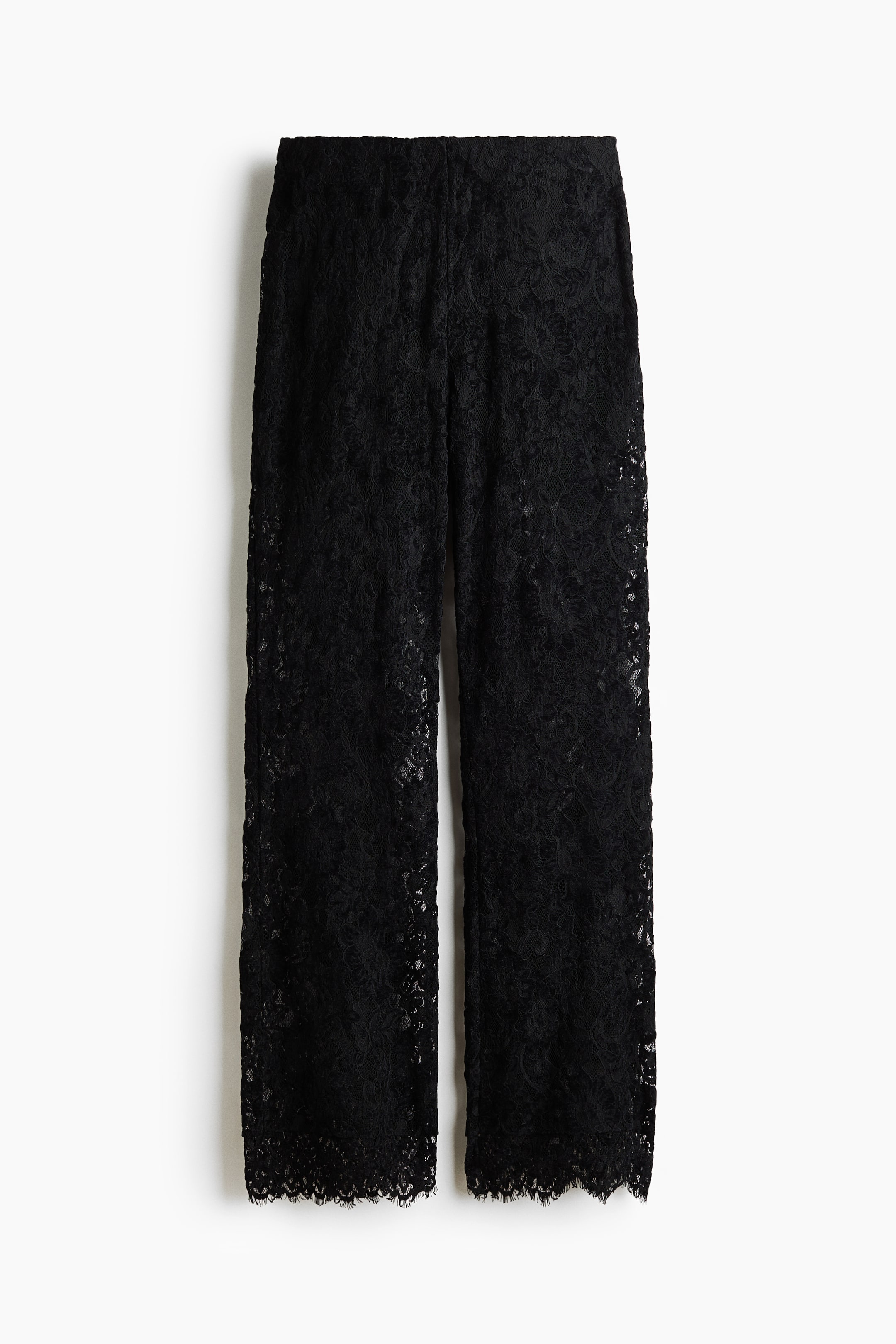 View larger image: Flared lace trousers - Black - Ladies | H&M 1