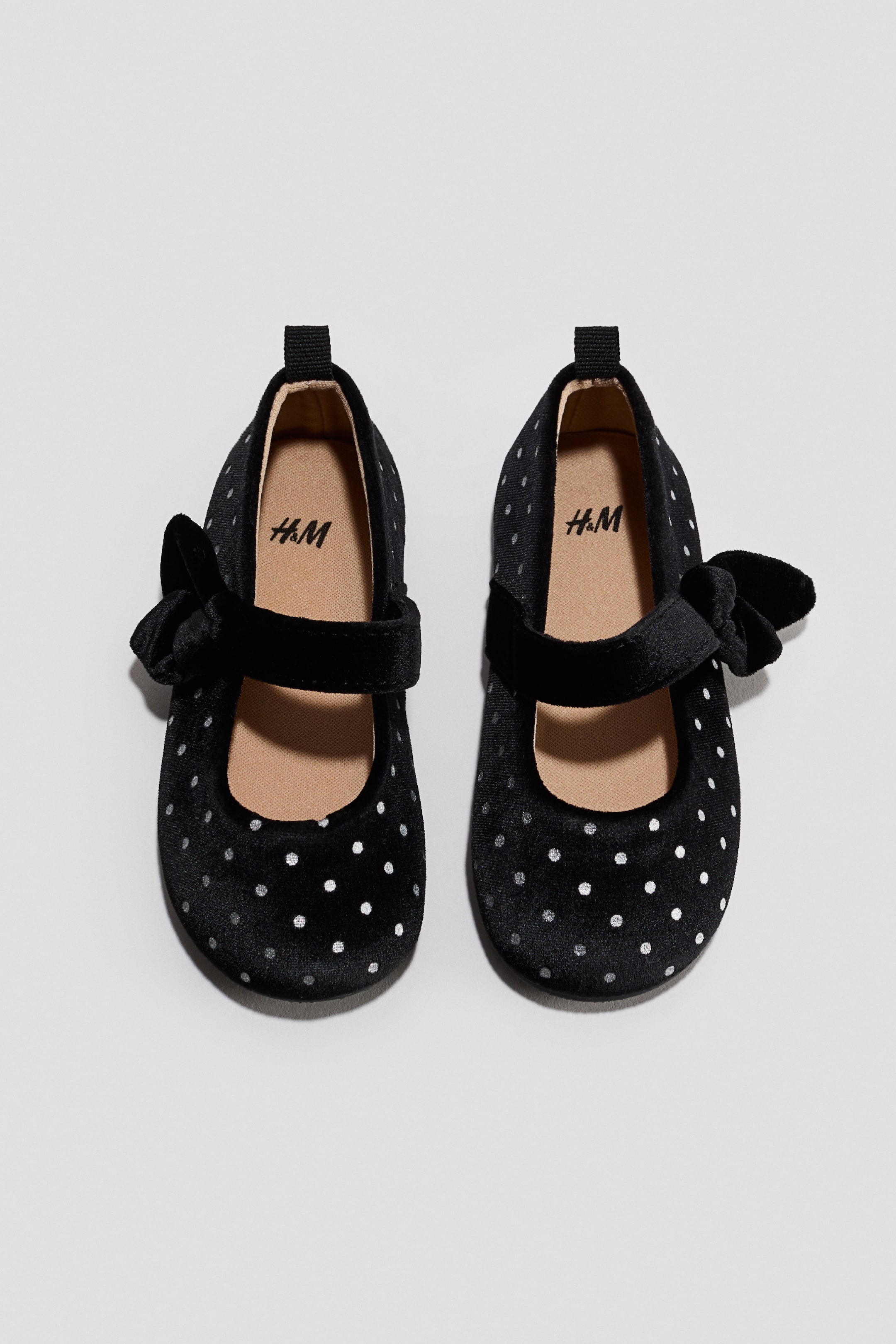 View larger image: Bow-detail ballet flats - Black/Spotted - Kids | H&M 1