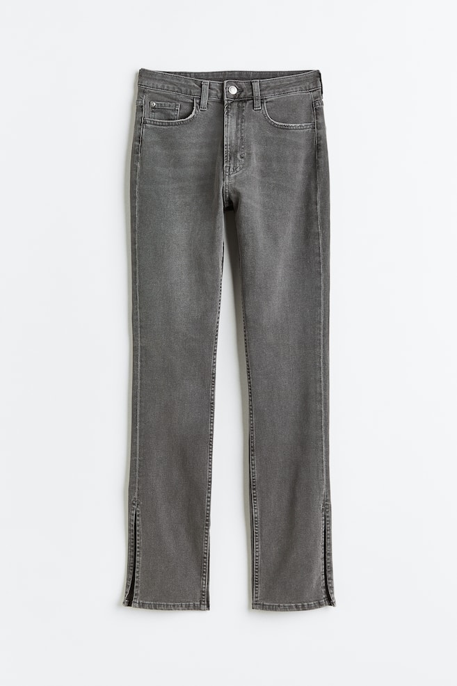 Skinny High Jeans - Grigio scuro/Blu denim chiaro - 1