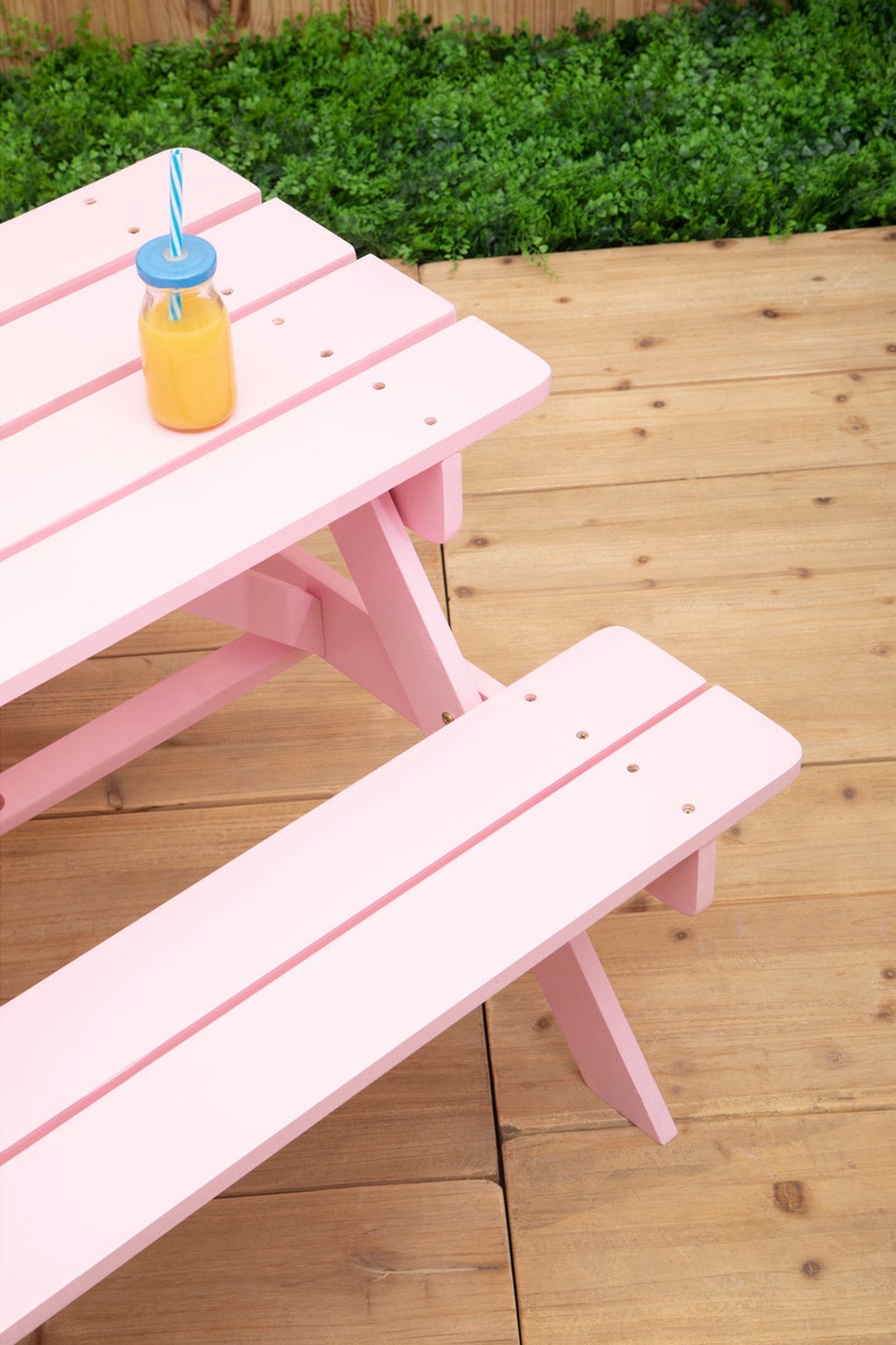 Brighton Kids Picnic Bench - Pink/Grey - 2