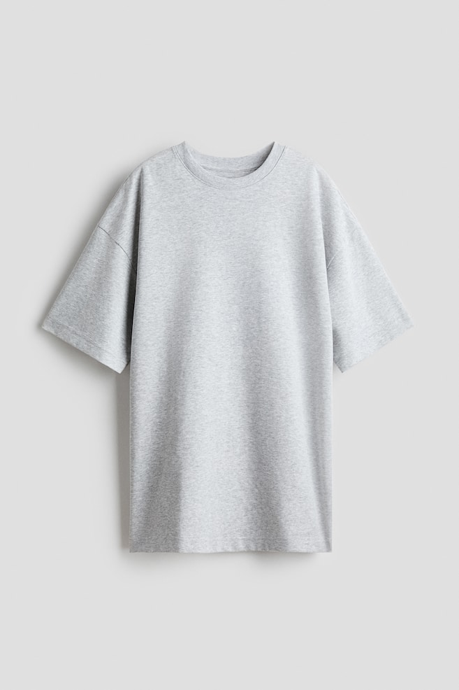 Tricou Cooling Oversized Fit - Gri-melanj/Alb/Maro-închis/Maro-închis/Negru - 1
