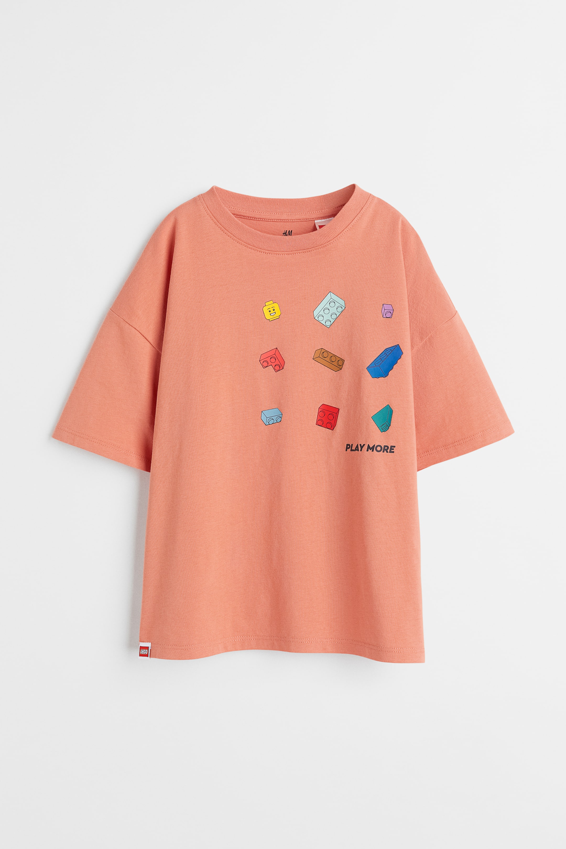 View larger image: Oversized Print Tee - Apricot/LEGO® Collection - Kids | H&M AU 1