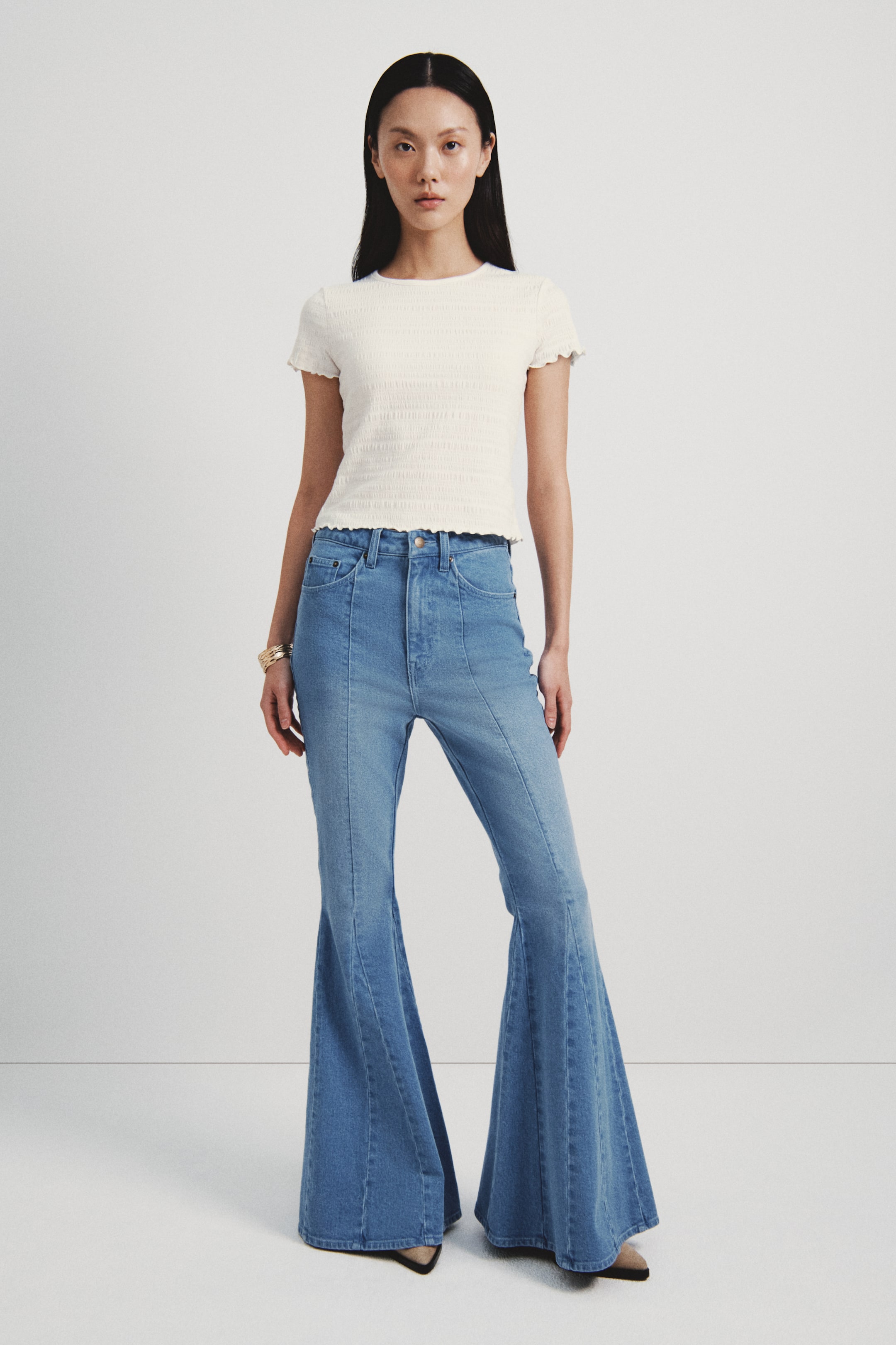 View larger image: Smocked top - Cream - Ladies | H&M SG 1