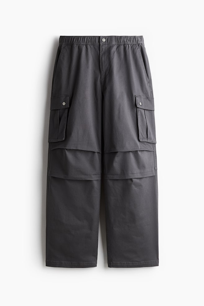 Calças cargo Loose Fit - Cinzento escuro - 1