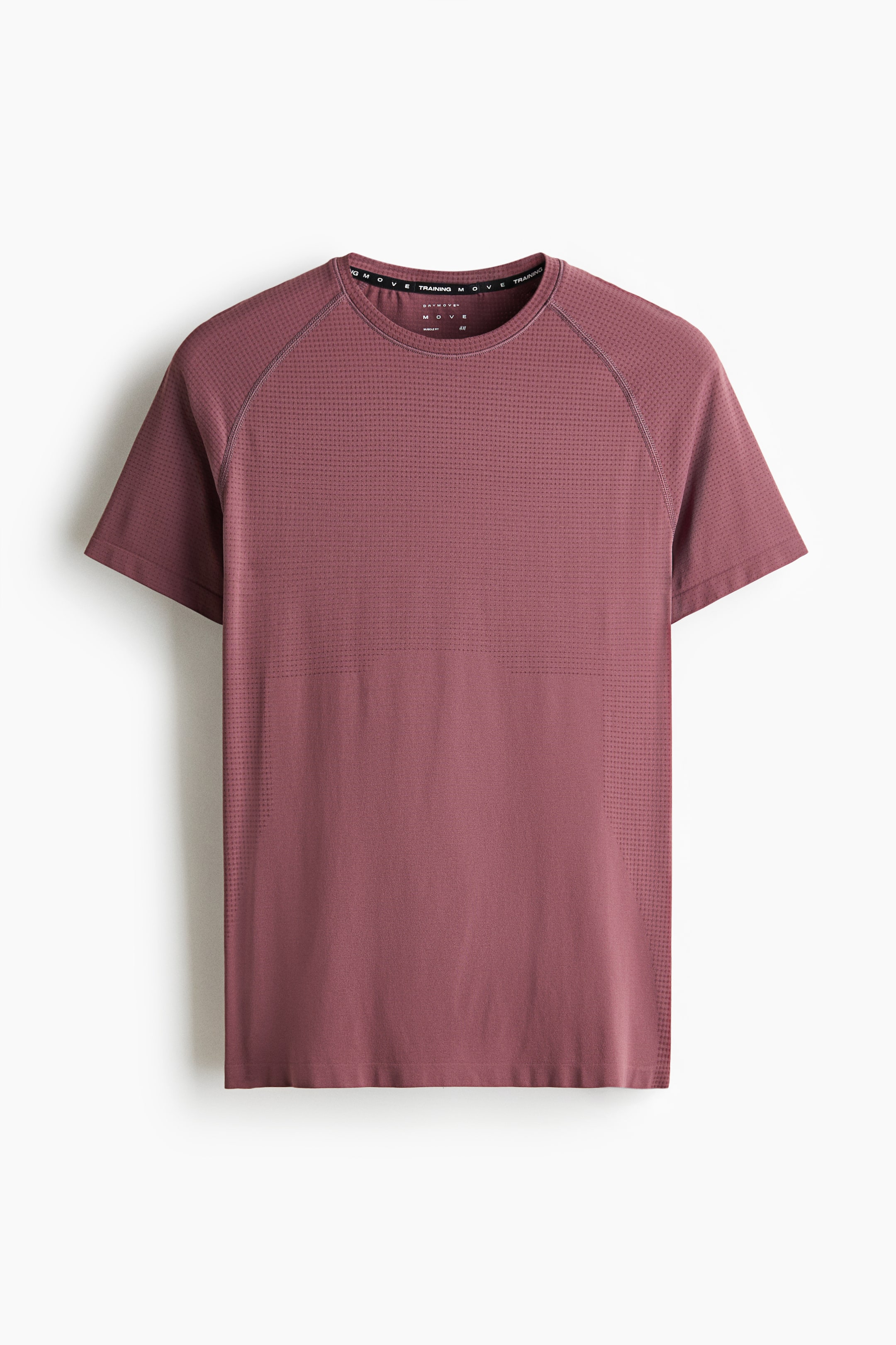 View larger image: Muscle Fit Sports T-Shirt with DryMove™ - Dark pink - Men | H&M CA 1