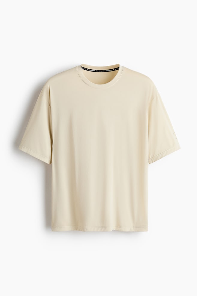 Loose Fit boxy-style sports T-shirt with DryMove™ - Natural white/Grey/Solstice - 1