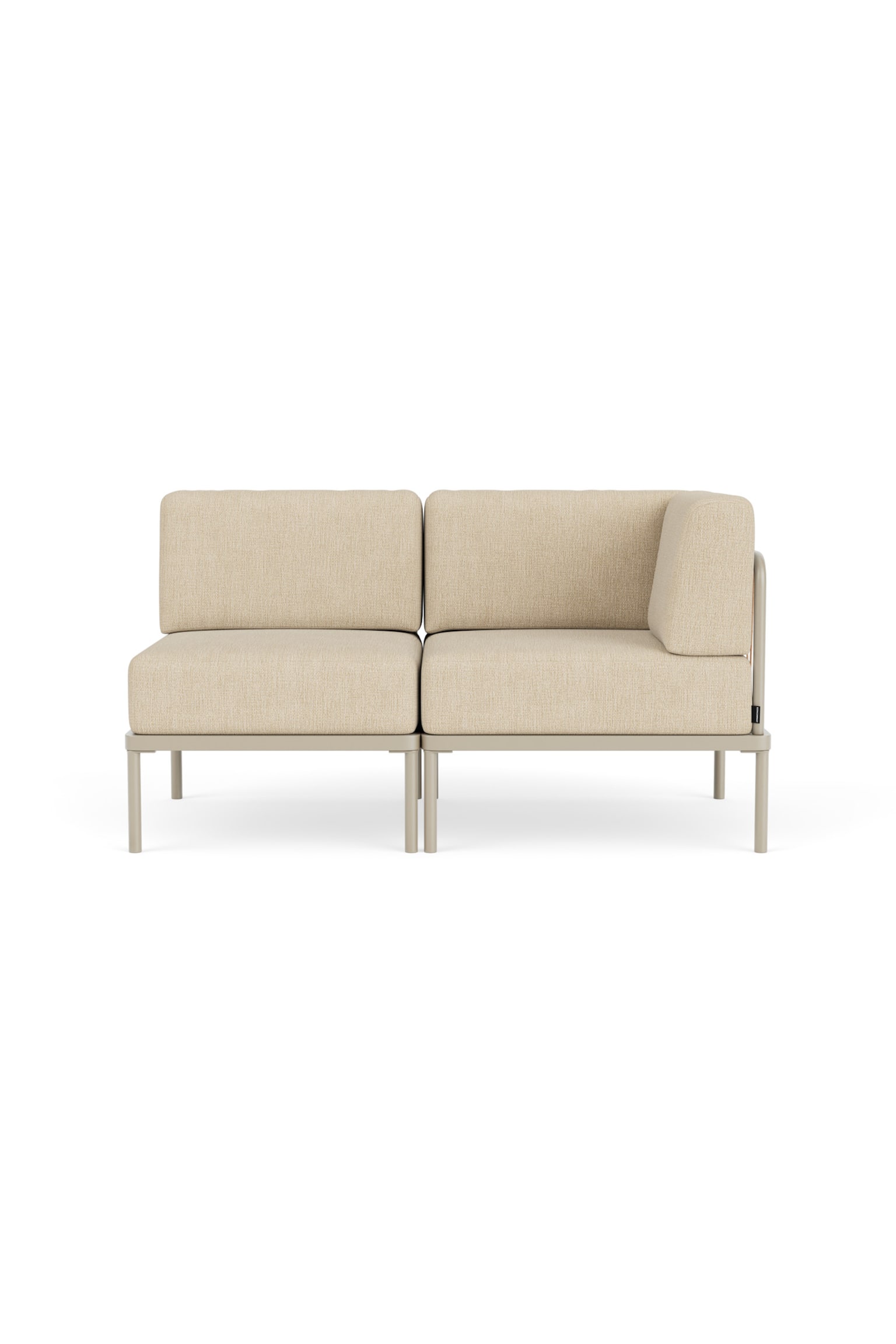 Hadley Gartensofa 2-sitzer Offenes Ende - Marzipan - 1