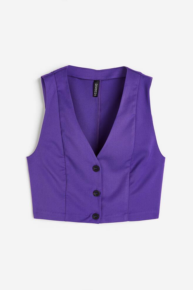 Cropped suit waistcoat - Purple - 1