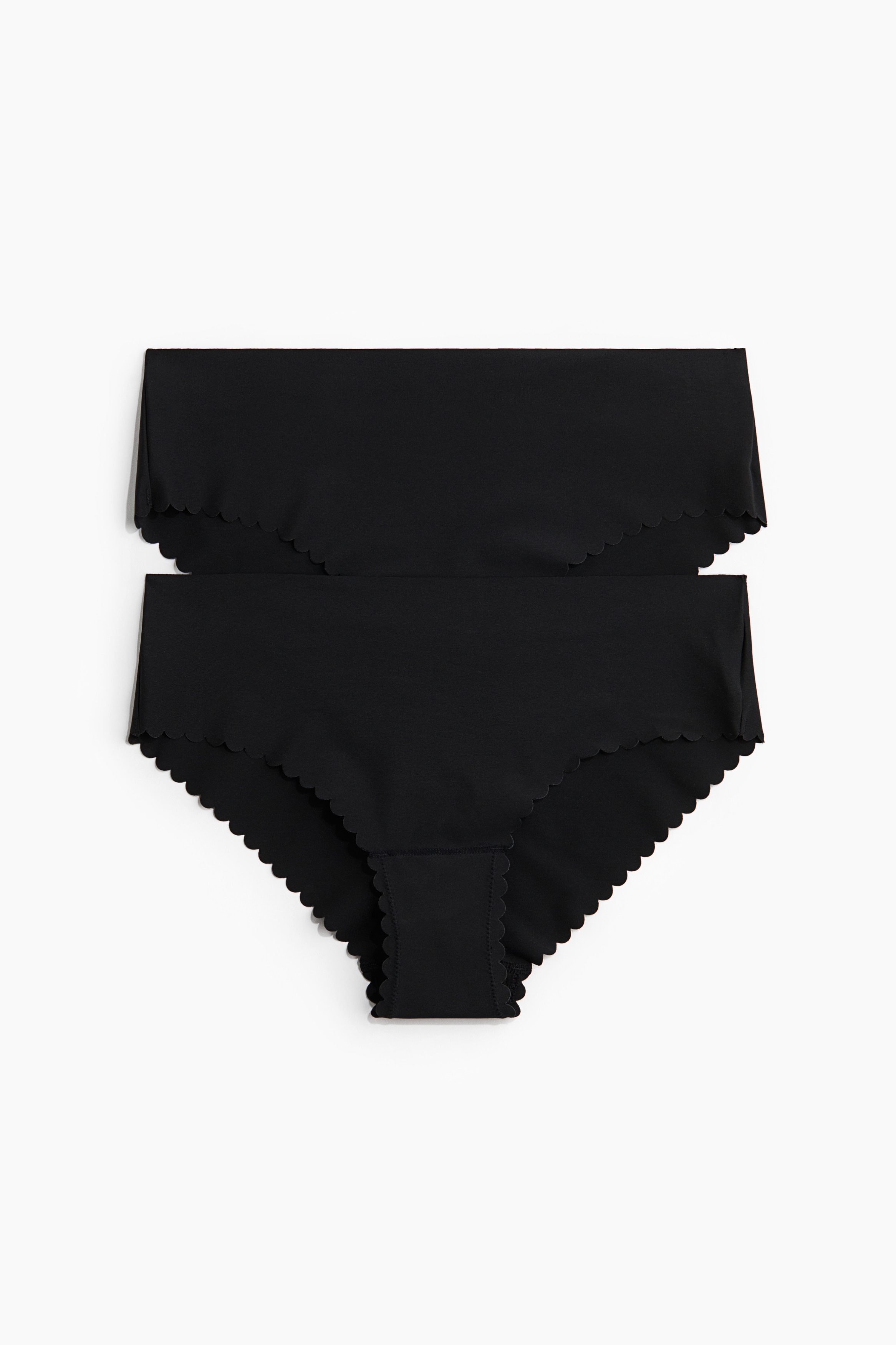 Pack de 2 cuecas Hipster invisíveis - Preto/Verde acinzentado claro