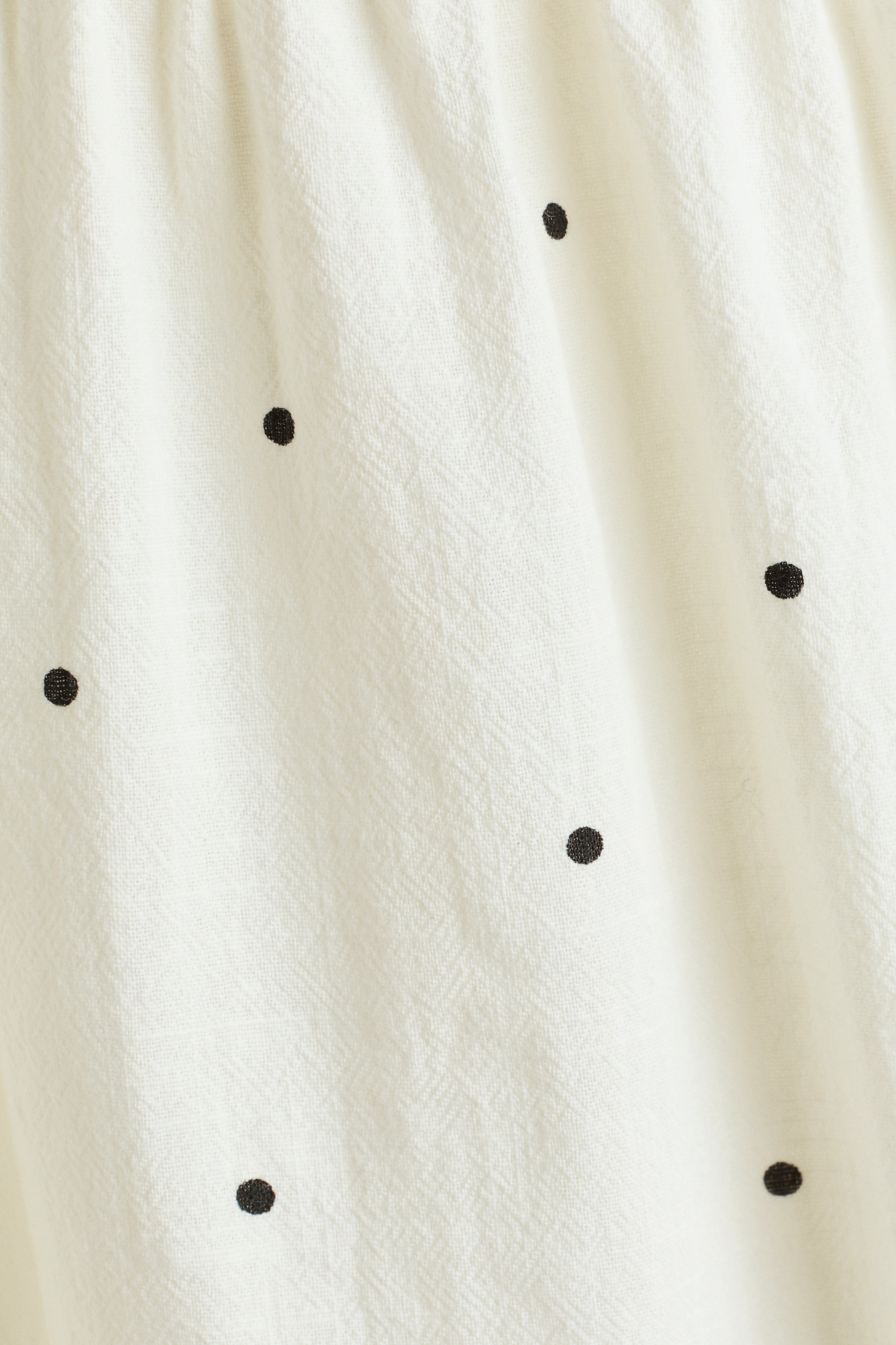 Puff-Sleeved Cotton Dress