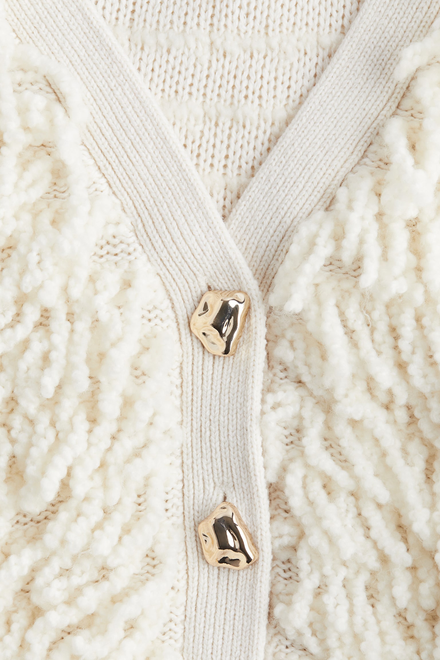 Fringed wool-blend cardigan - Cream - 4