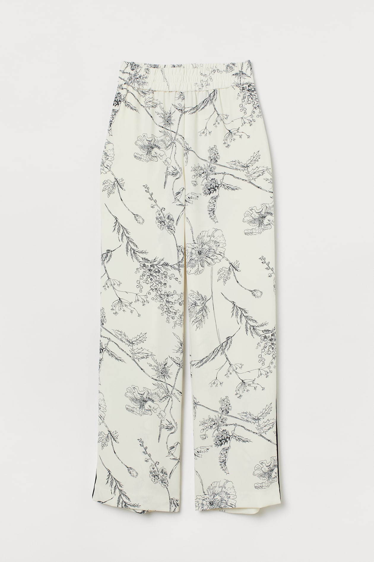 Wide-cut Pants - Cream/patterned - Ladies | H&M US