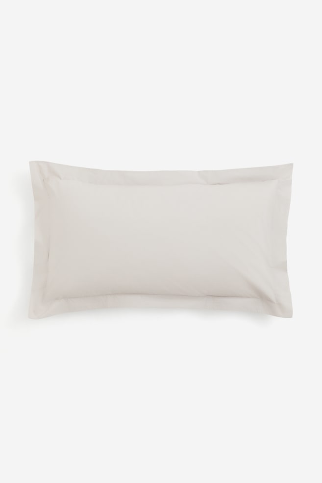 Cotton percale pillowcase - Light mole/Beige - 1