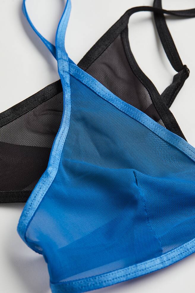 2-pack mesh bra tops - Blue/Black - 2
