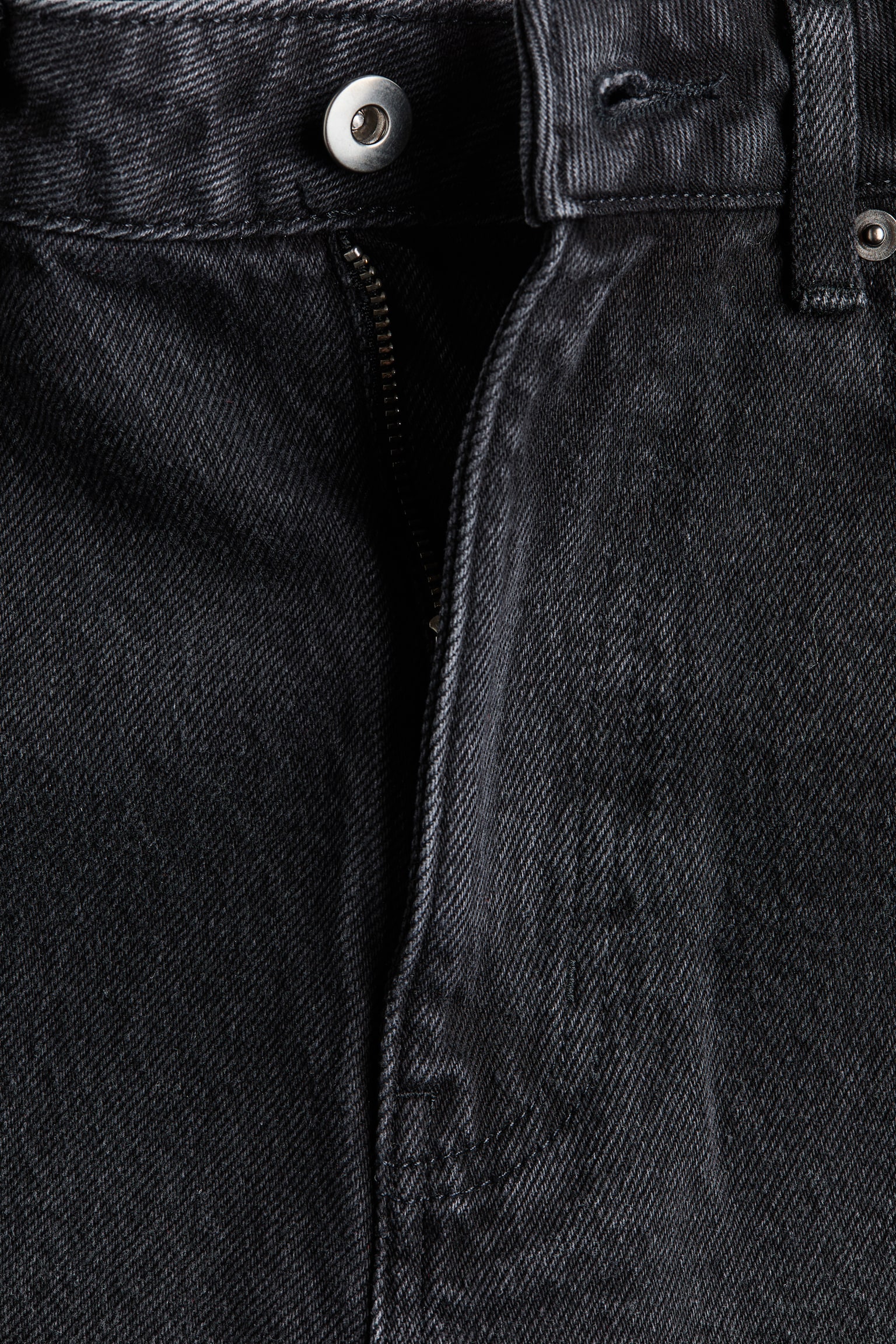 Женские джинсы H&M Extra-Wide Regular-Waist, цвет: Тёмный джинсовый серый — фото 6