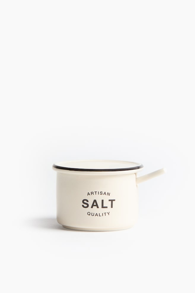Porcelain Salt Cellar - Cream - 1