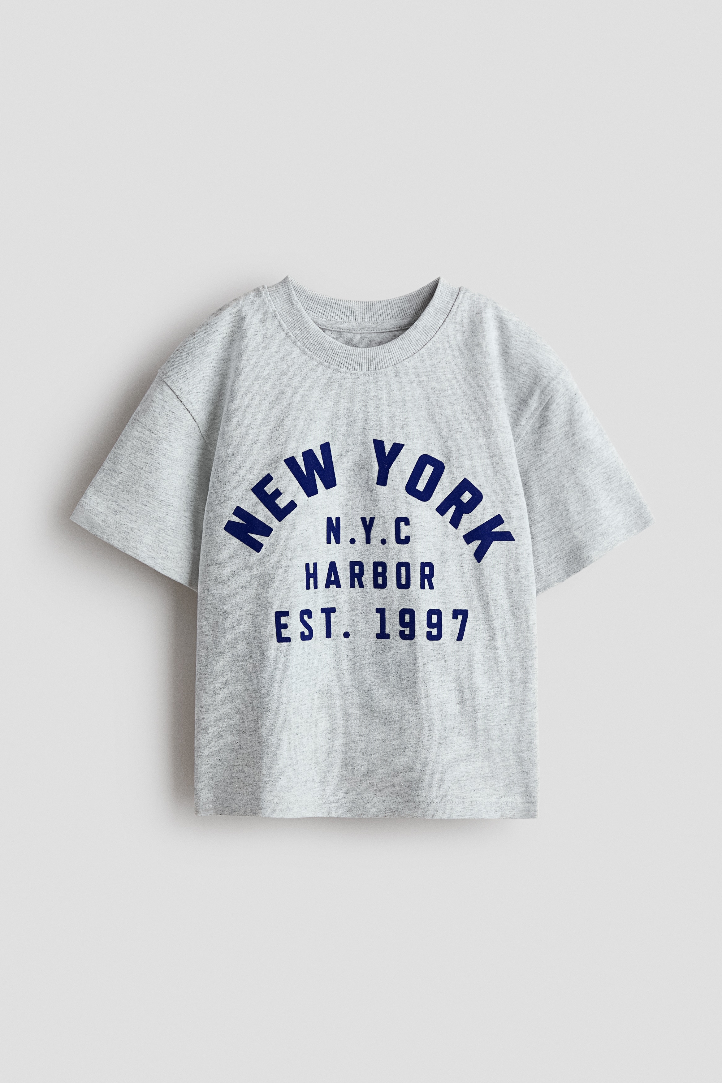 デザインTシャツ - ライトグレーメランジ／ニューヨーク/ホワイト／バスケットボール