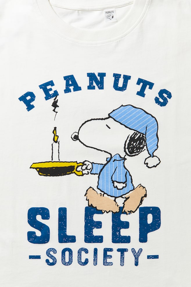 Bedruckter Pyjama - Weiss/Snoopy - 3