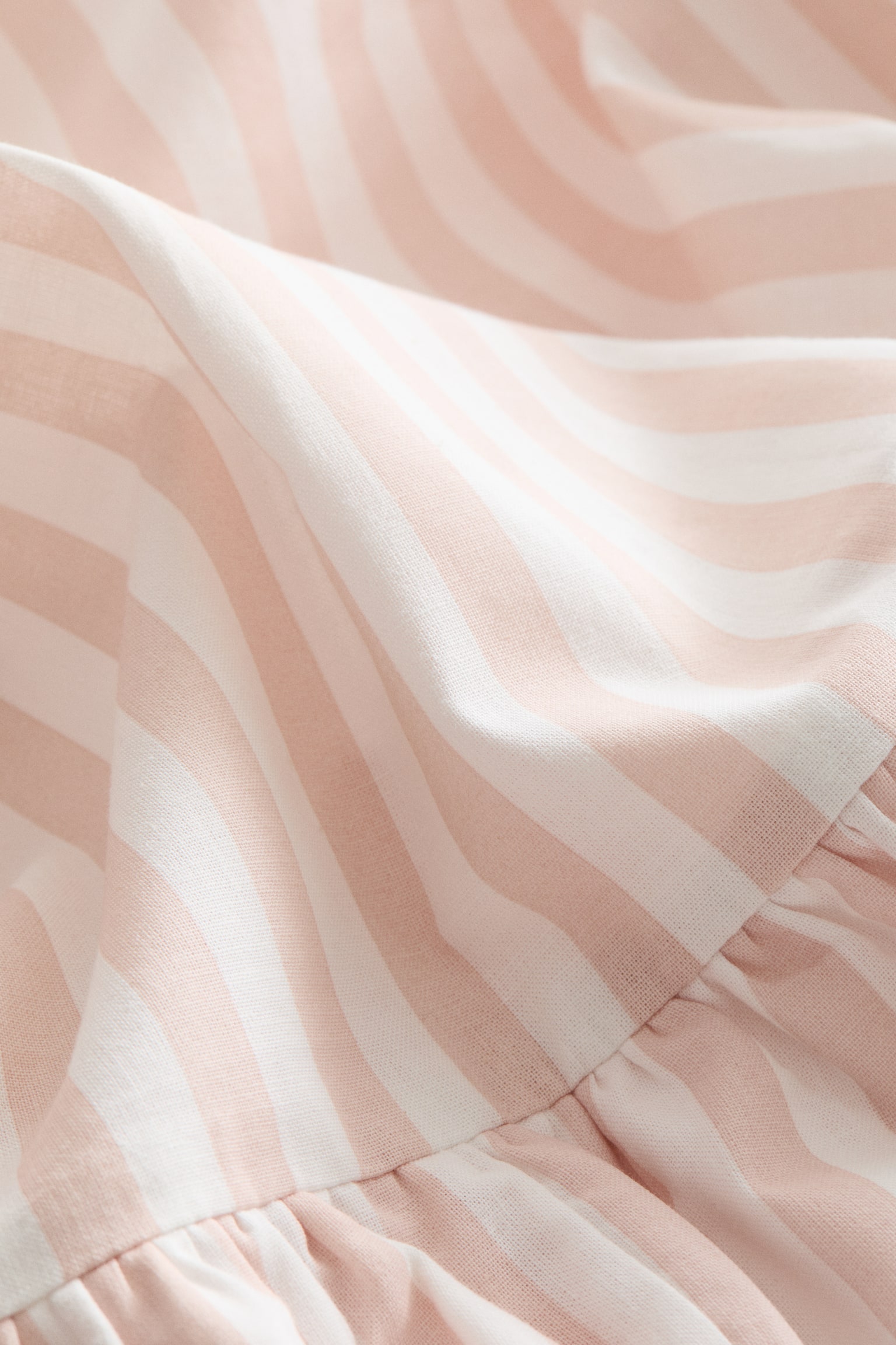 Frill-trimmed cotton pillowcase - Powder pink/Striped/Light brown/Striped/Light greige/Striped/Light blue/White striped/Mint green/Striped - 2