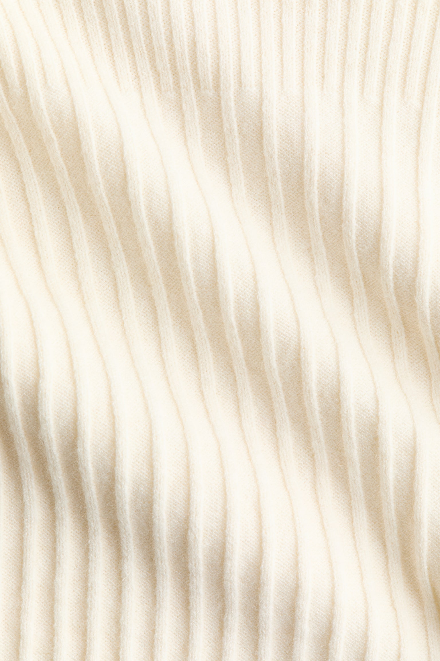 Geripptes Shirt - Cremefarben - 4