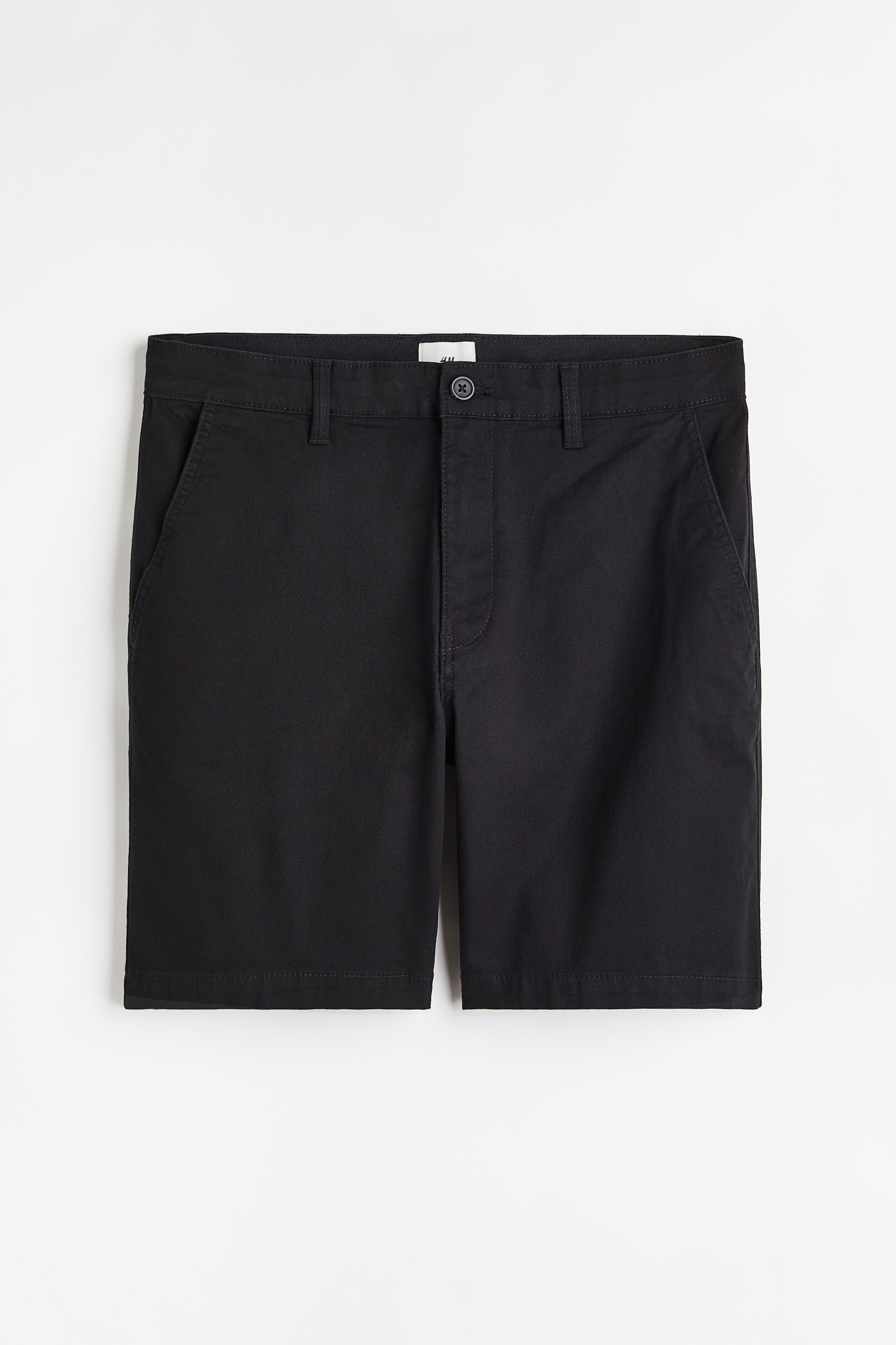 View larger image: Regular Fit Cotton chino shorts - Black - Men | H&M MY 1