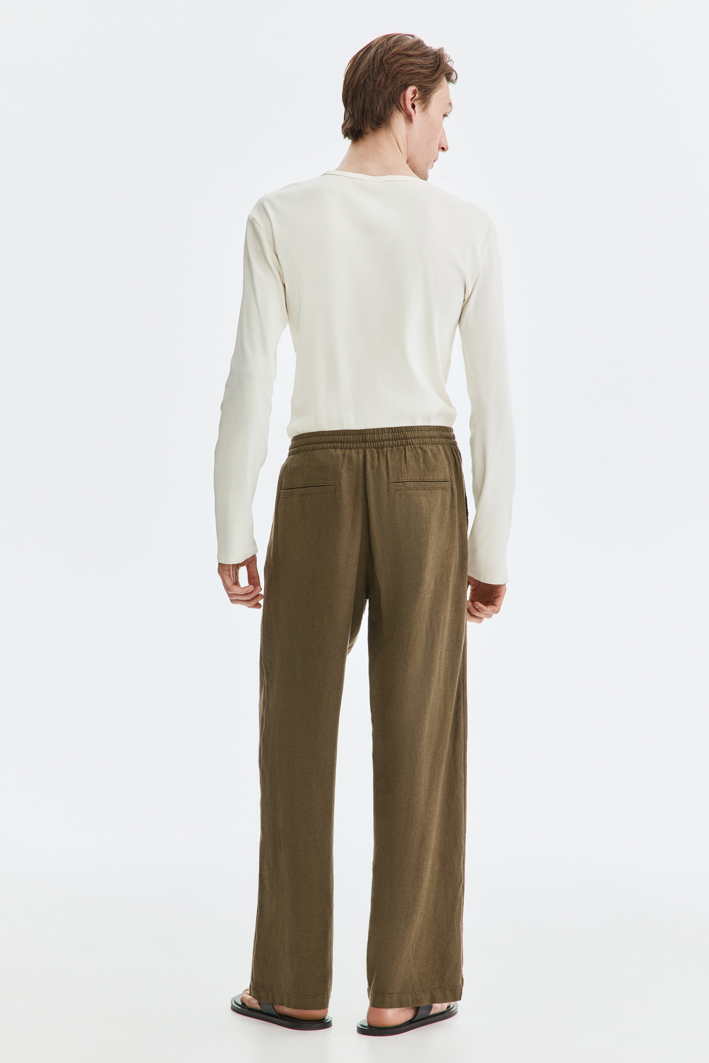 Relaxed Fit Linen-blend trousers