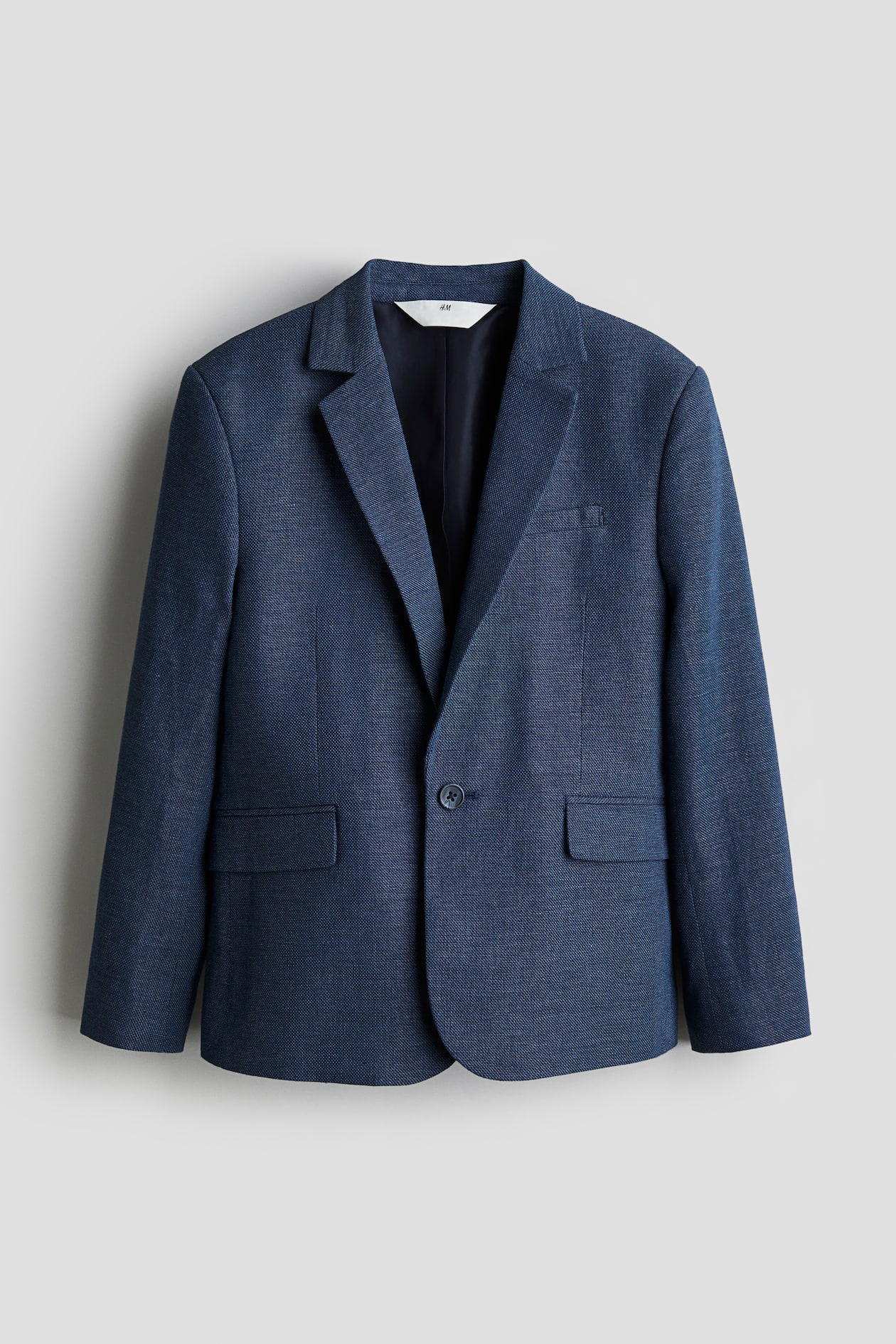 Textured-weave Jacket - Navy blue - Kids | H&M CA