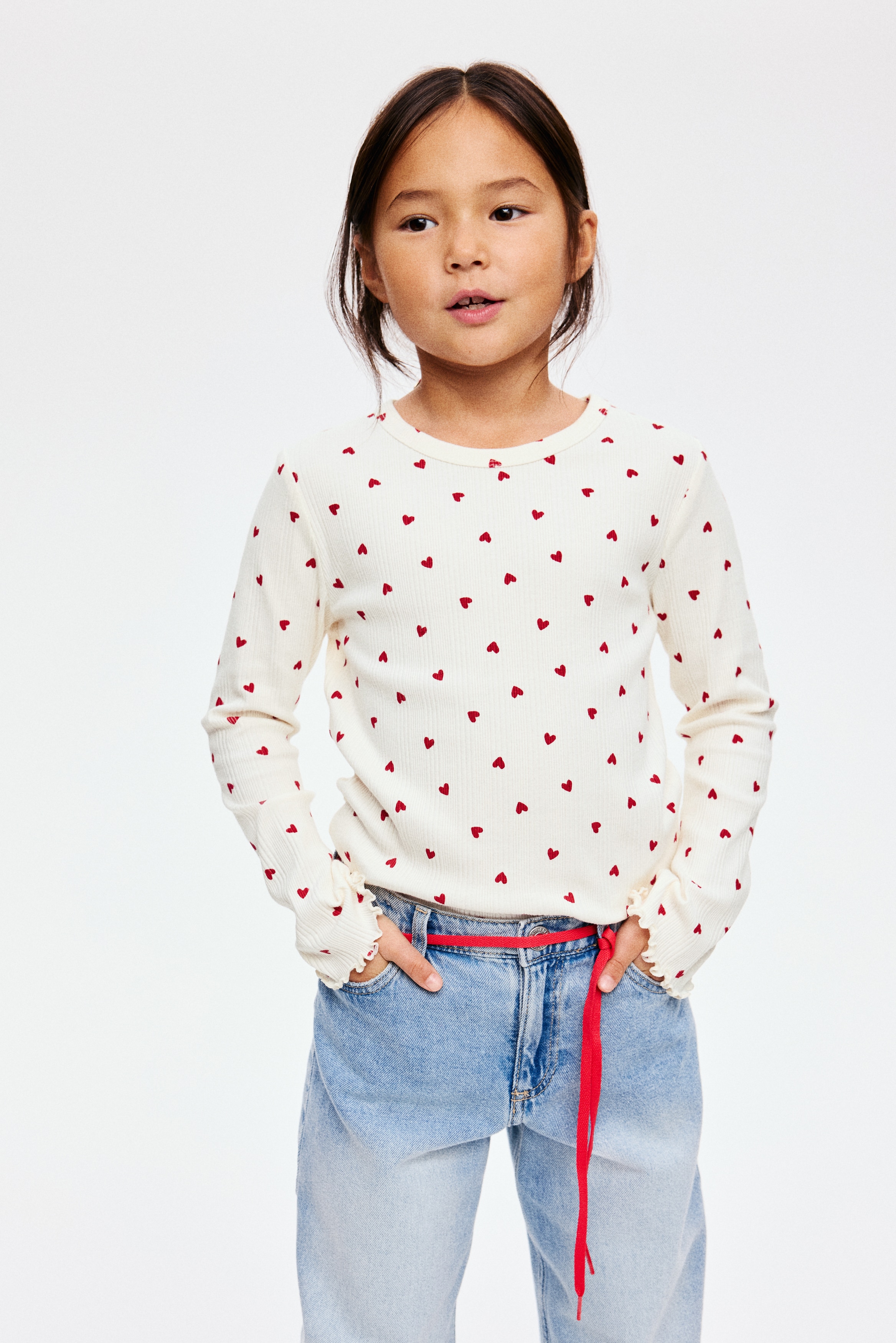 Ribanalı Jarse Üst - Beyaz/Kalpler/Pembe/Uğur böcekleri/Mavi/Çiçekli