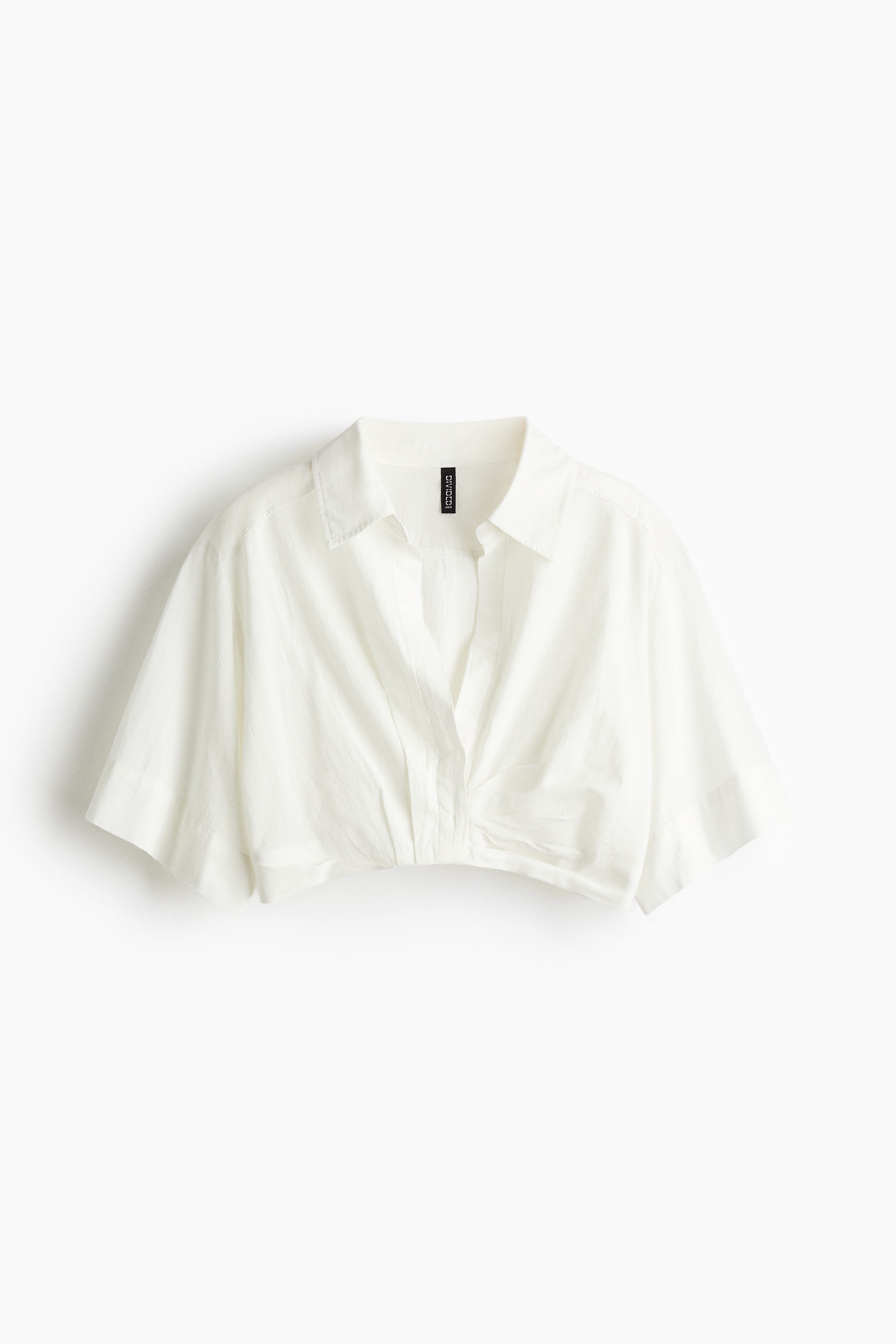 Short printed shirt - White/Golden olive/Light beige/Zebra print