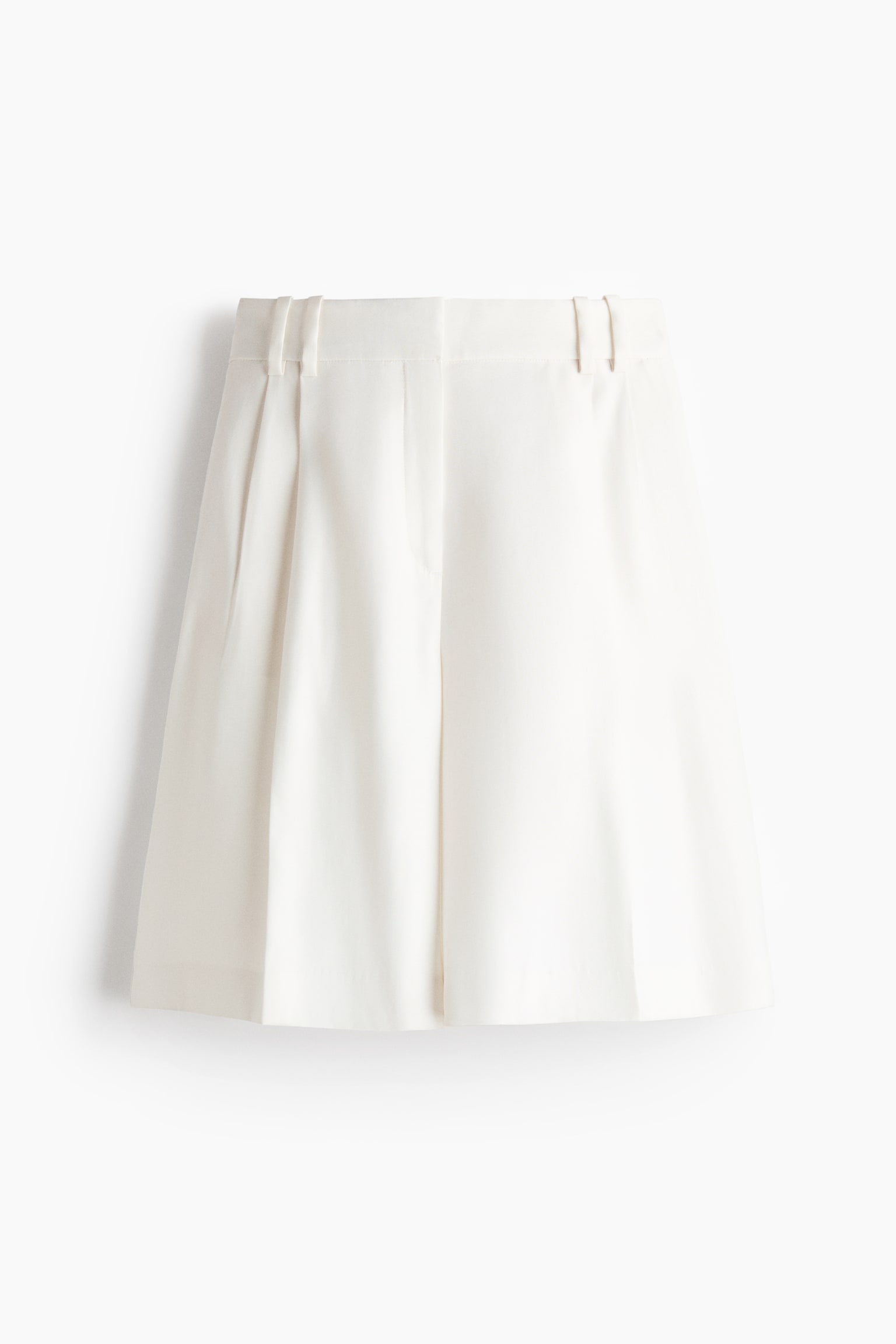 Stylede bermudashorts - Elfenben/Mørkebrun - 1