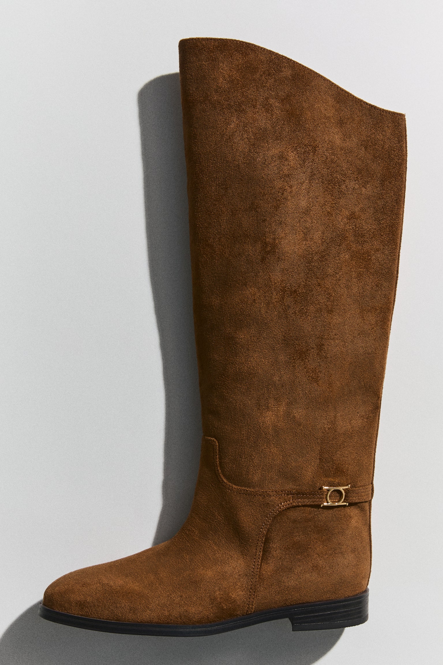 Strap-detail boots - Dark beige/Black - 1