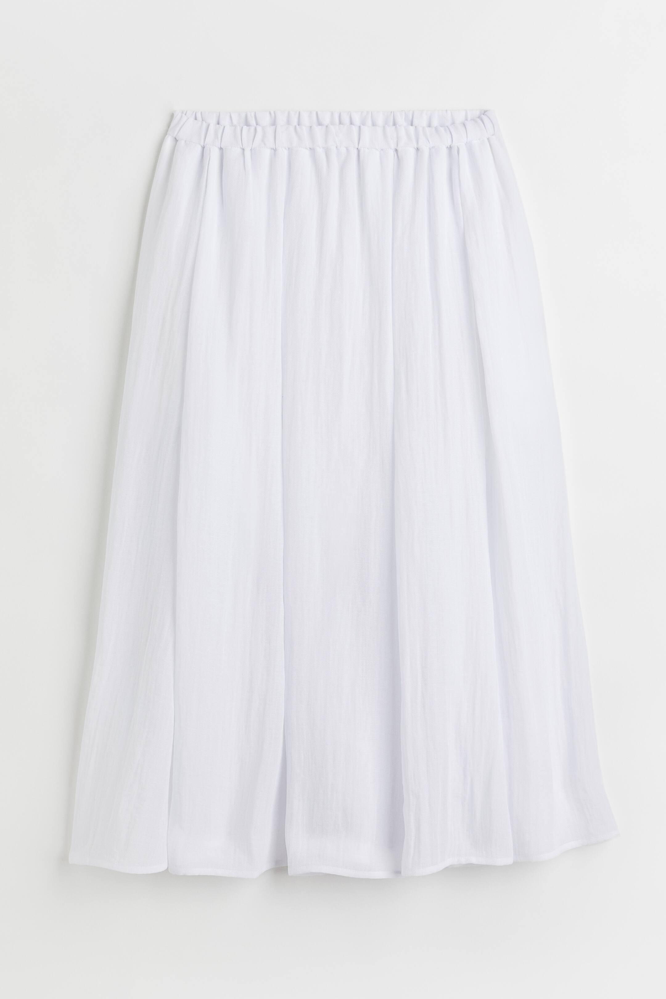 View larger image: Wide twill skirt - White - Ladies | H&M 1