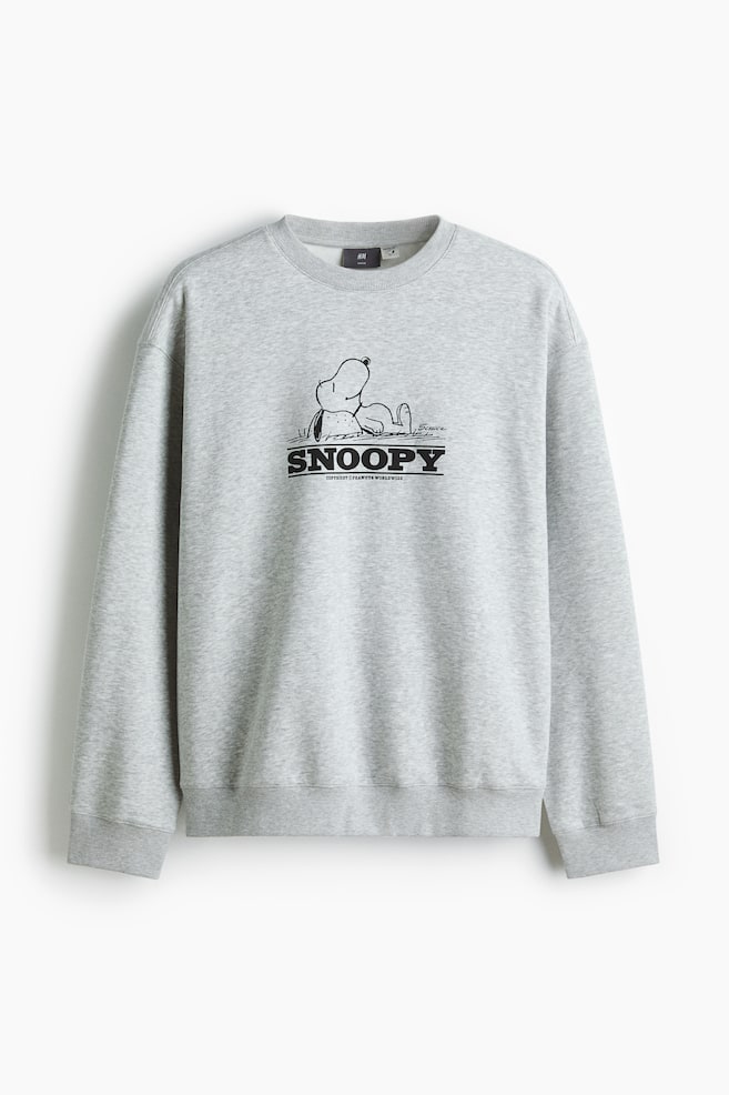 Sweatshirt Loose Fit - Gråmelerad/Snobben/Mörkbrun/Ramones/Ljusblå/Matisse - 1