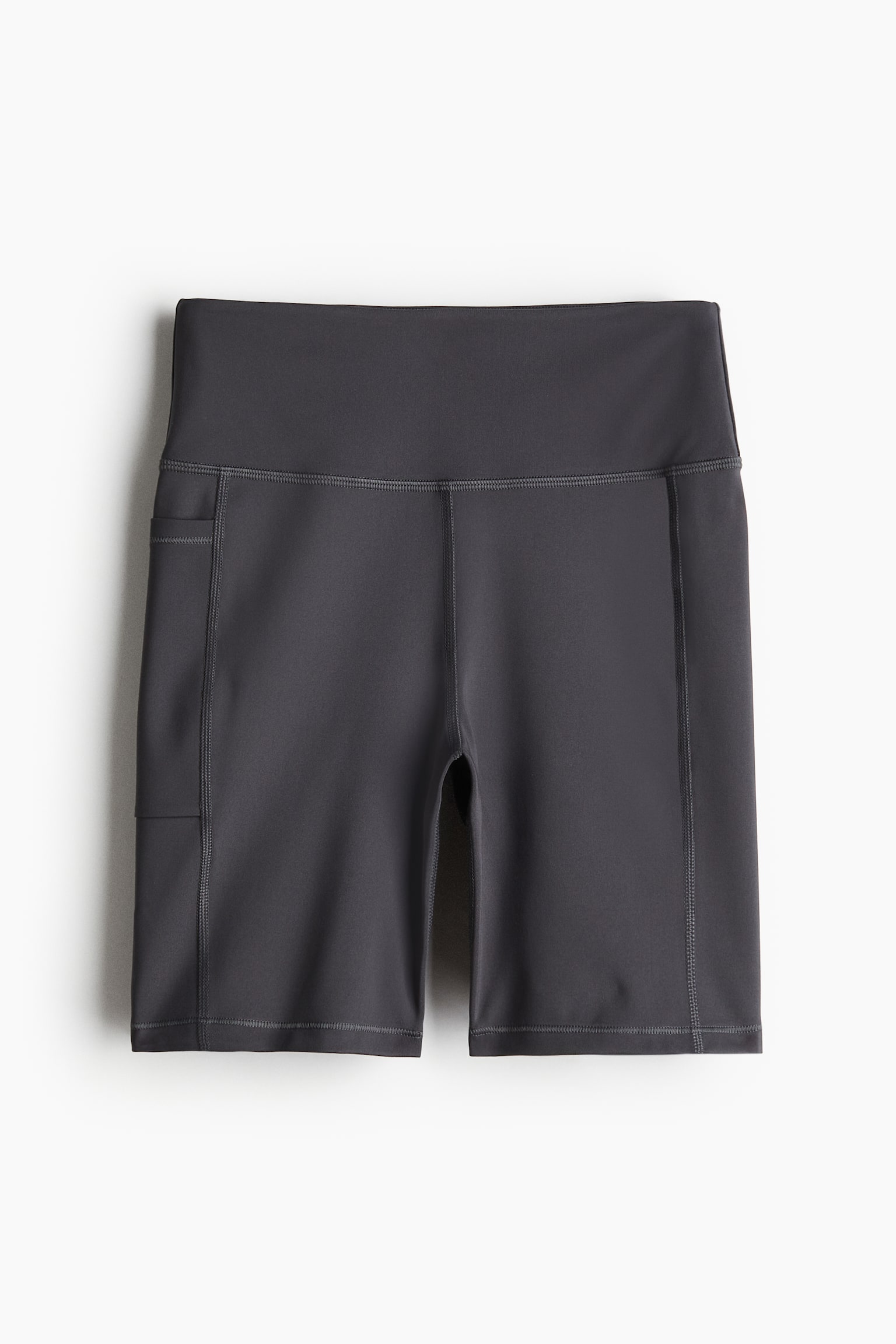 Pocket-detail sports cycling shorts in DryMove™ - Grey/Black/Light khaki green/Steel blue - 2