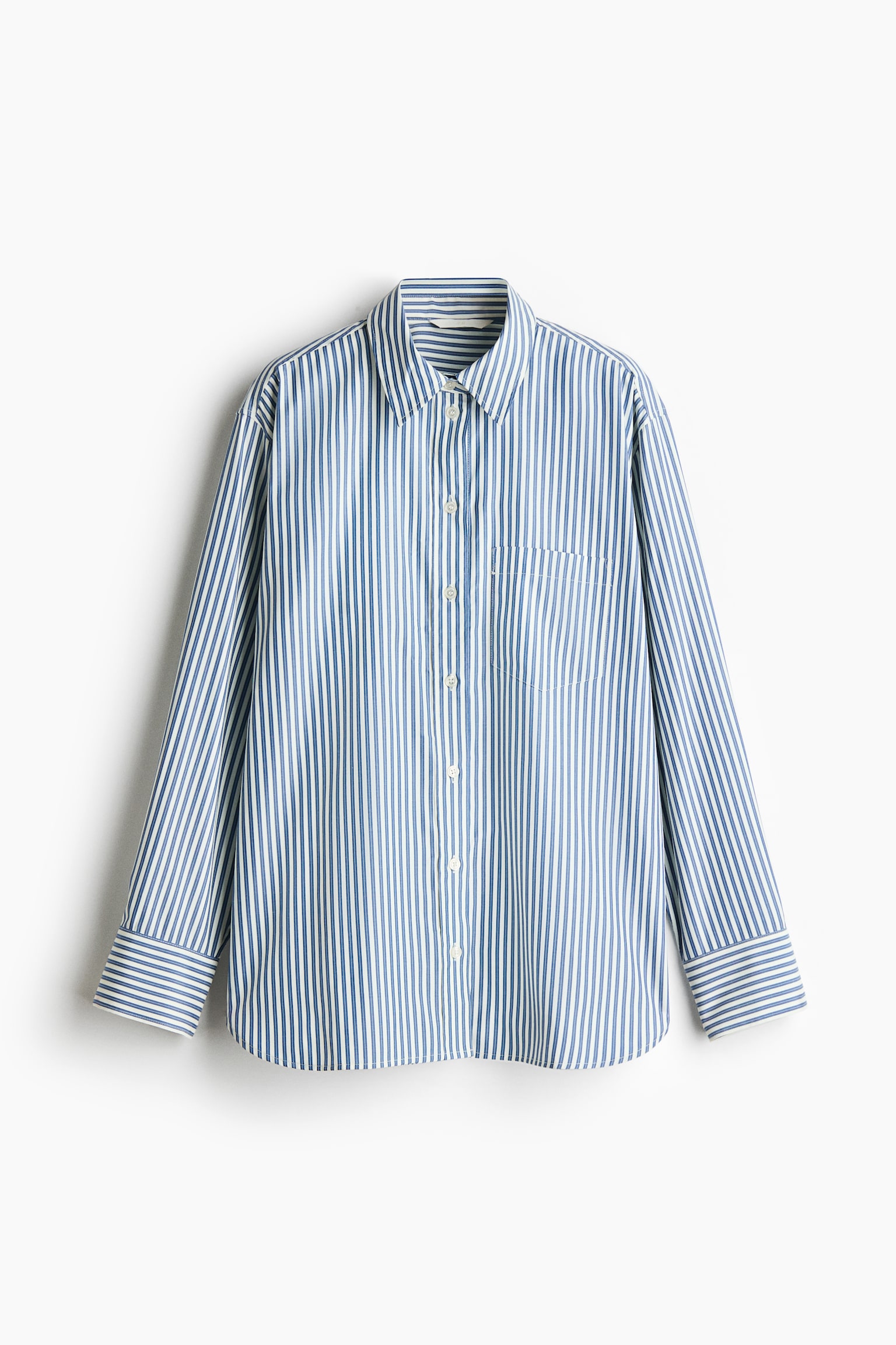 Chemise grande taille en tissu ratière - Bleu ancien/rayé/Rouge foncé/rayé - 1