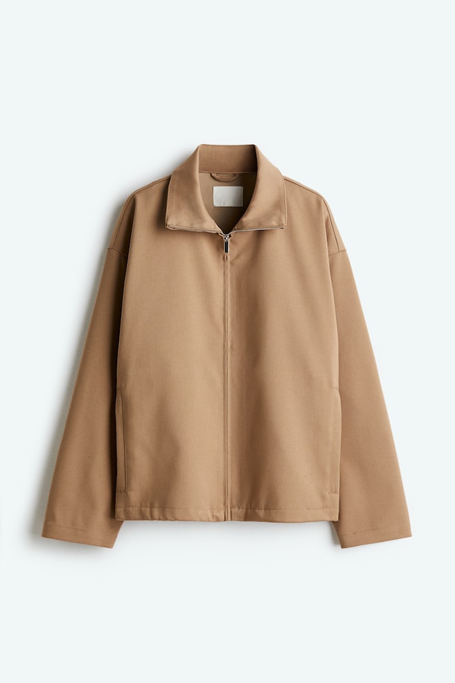 Twill jacket - Dark beige/Navy blue - 1