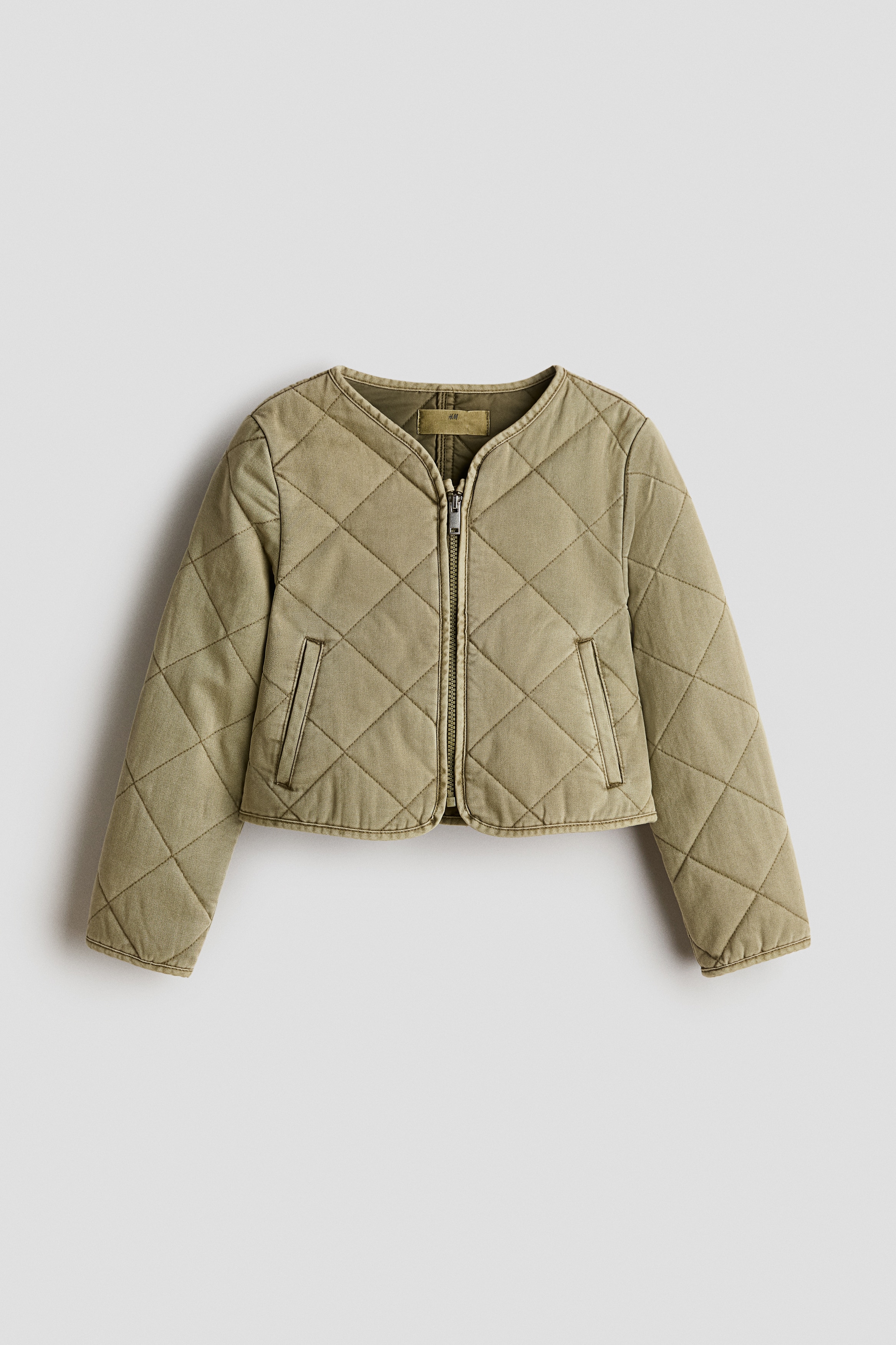 H & M - Gesteppte Baumwolljacke - Grün - Kinder