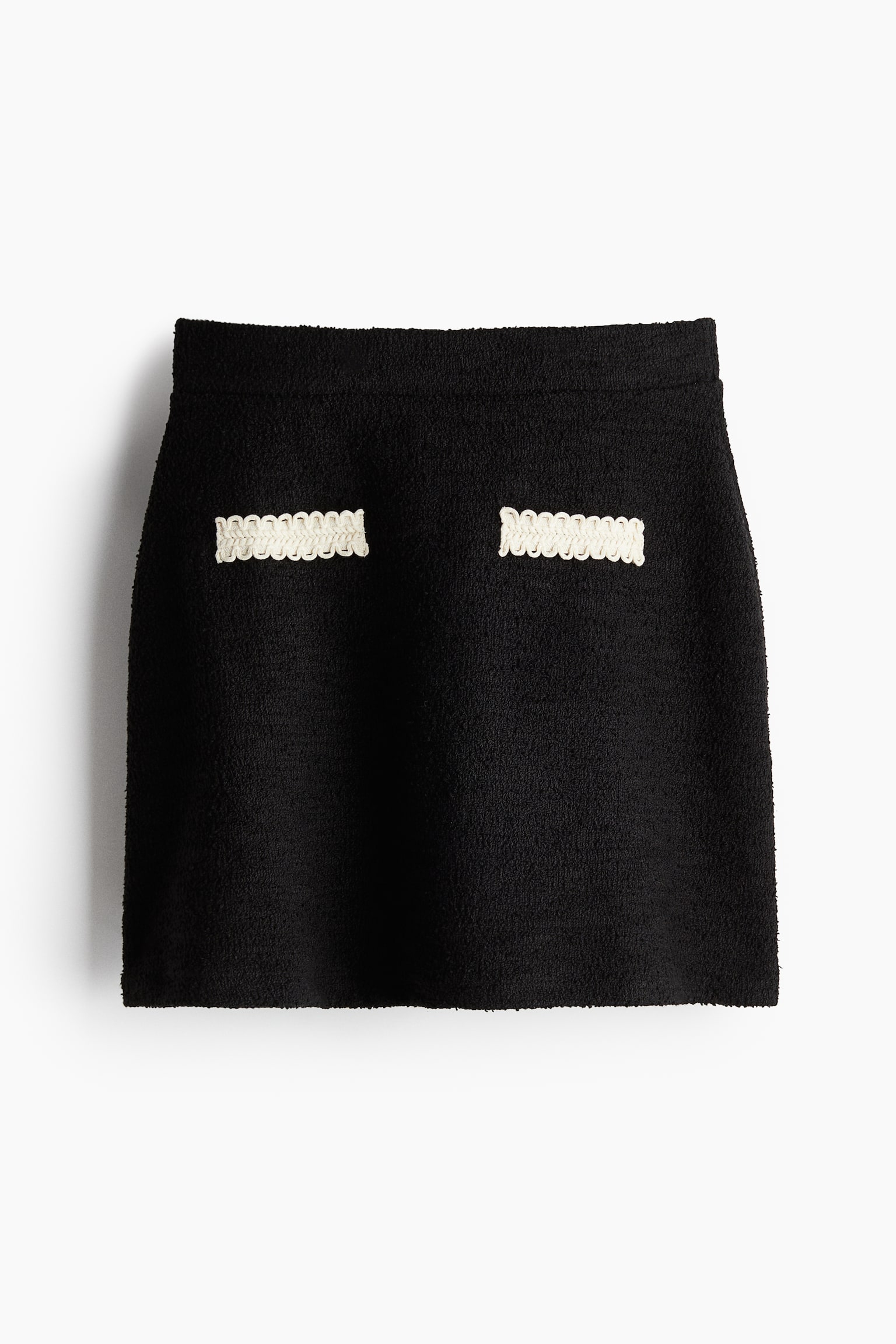 Textured mini skirt - Black - 2