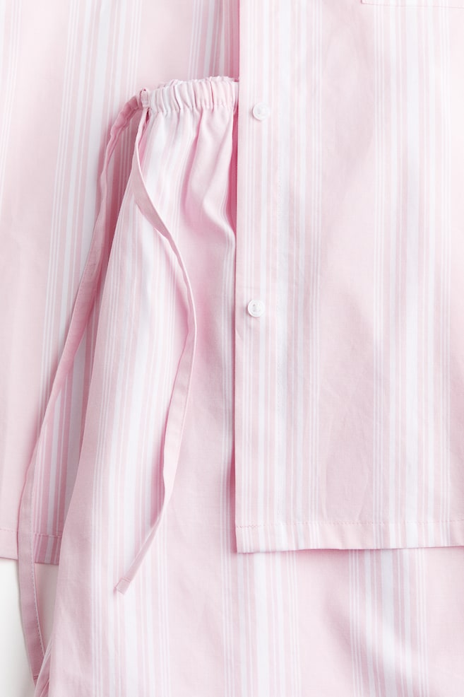 Pyjama shirt and bottoms - Light pink/Striped/Light blue/White striped/Light blue/Striped/White/Blue striped - 3