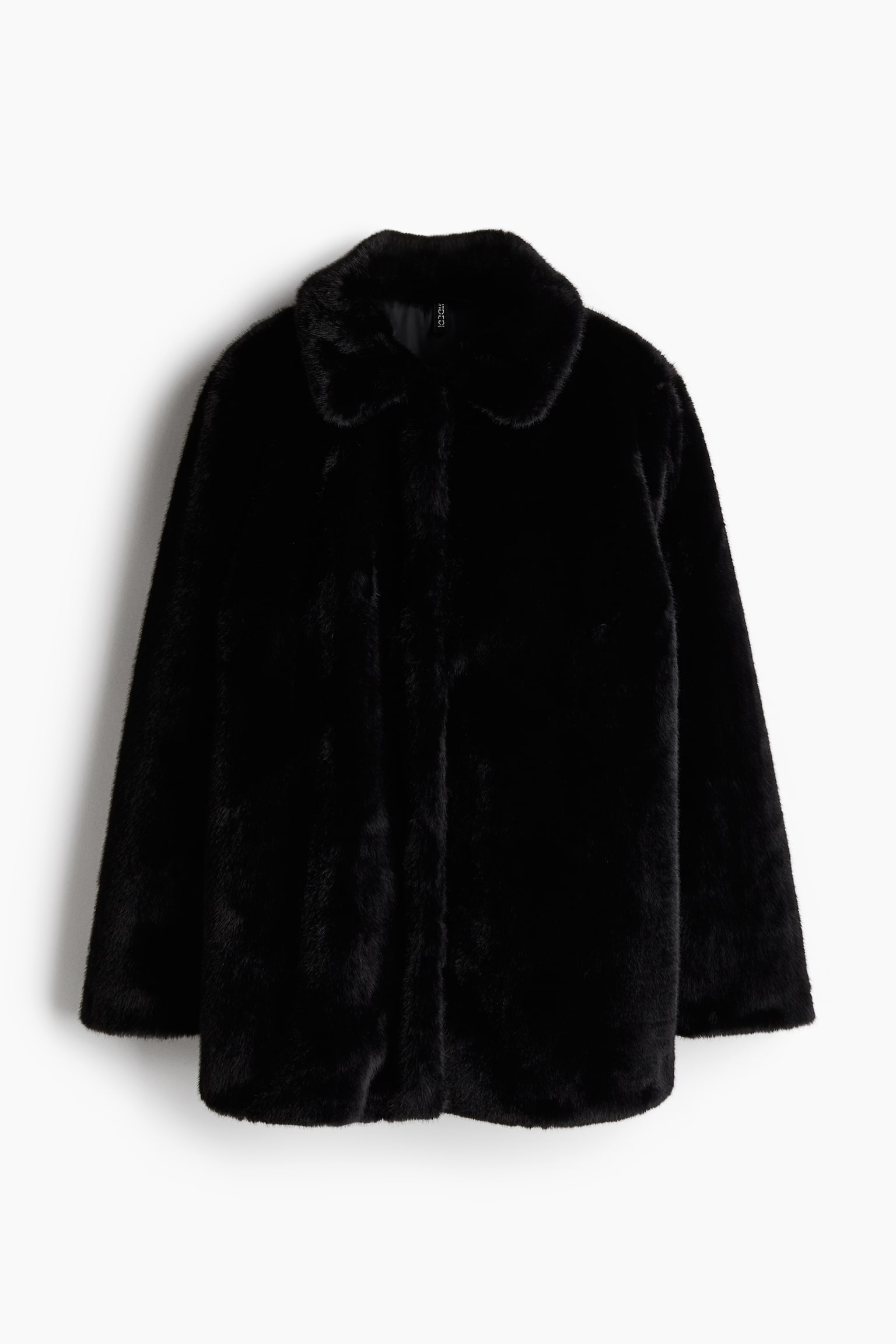 Fluffy jacket - Black/Dark beige - 2